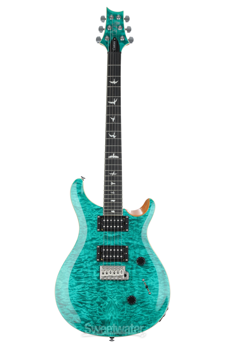 PRS SE Custom 24 Electric Guitar - Quilted Turquoise | Sweetwater