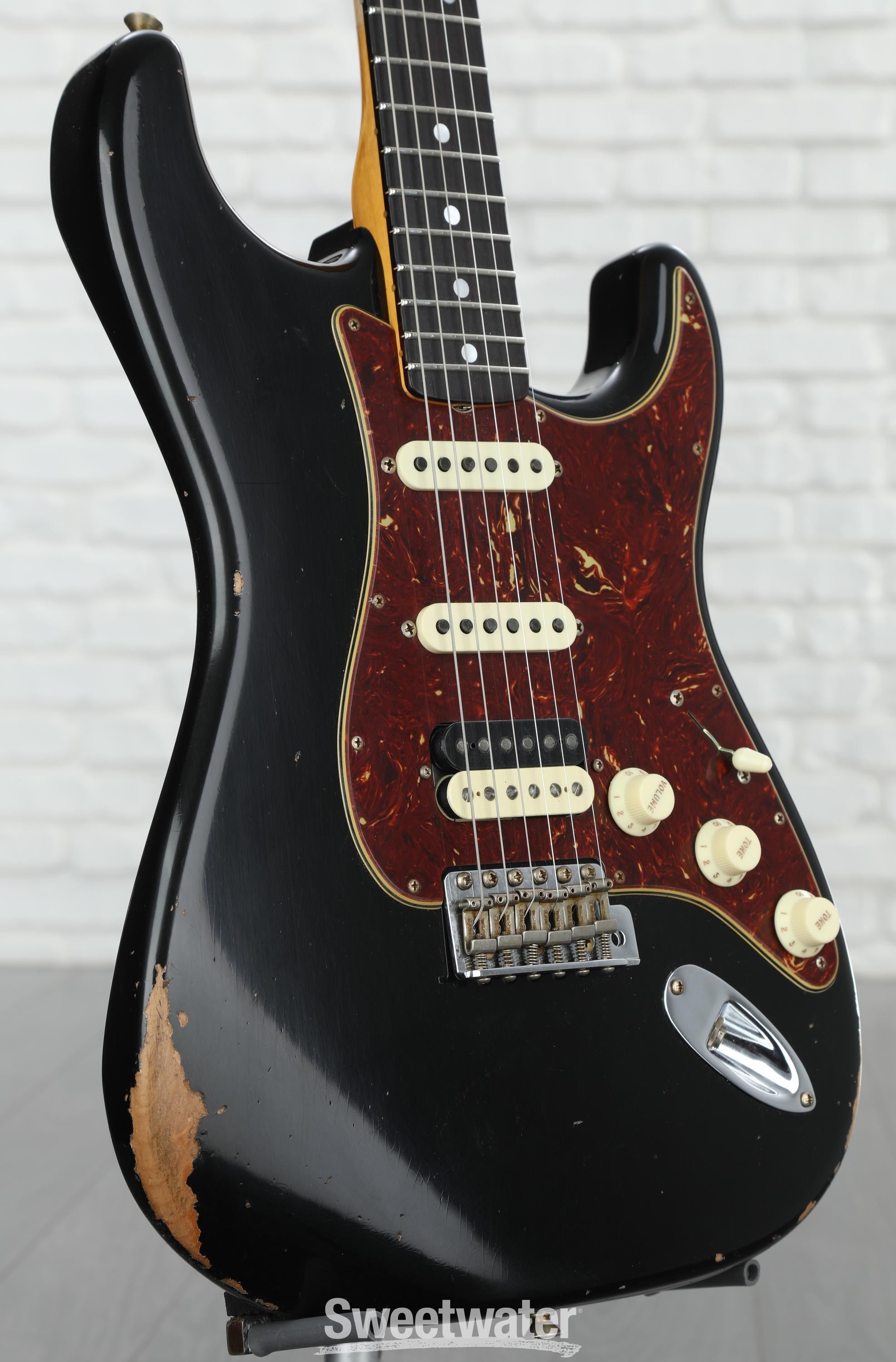 Fender Custom Shop Limited-edition '67 HSS Stratocaster Relic Electric  Guitar - Aged Black