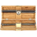 Photo of Reediano Bb Clarinet and Alto Saxophone Reed Case - Dark Oak with Gray Resin, 12 Reeds