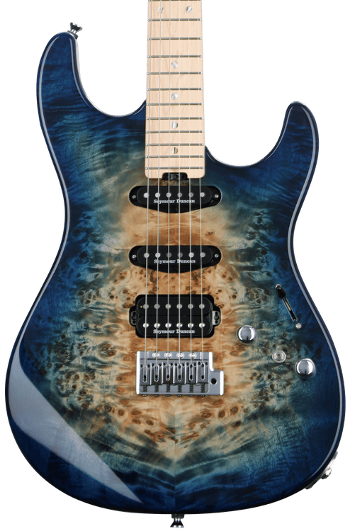 ESP Original Snapper CTM Electric Guitar - Nebula Blue Burst with Maple  Fingerboard | Sweetwater