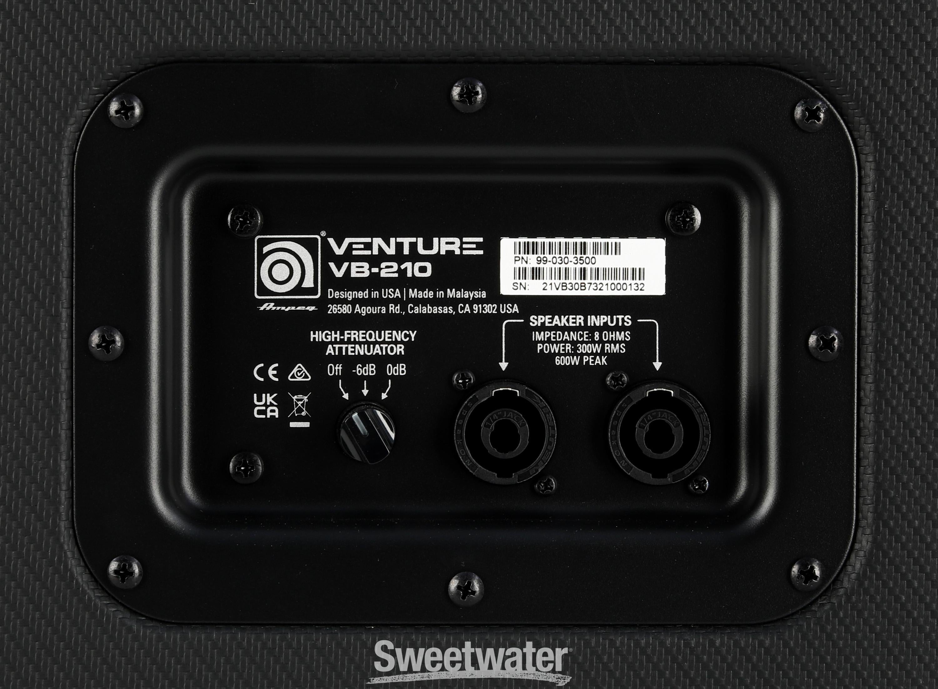 Ampeg Venture VB-210 2 x 10-inch 300-watt Bass Cabinet | Sweetwater