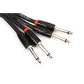 Photo of Roland RCC-5-2814 Black Series Interconnect Cable - Dual 1/4-inch TS to Dual 1/4-inch TS - 5 foot