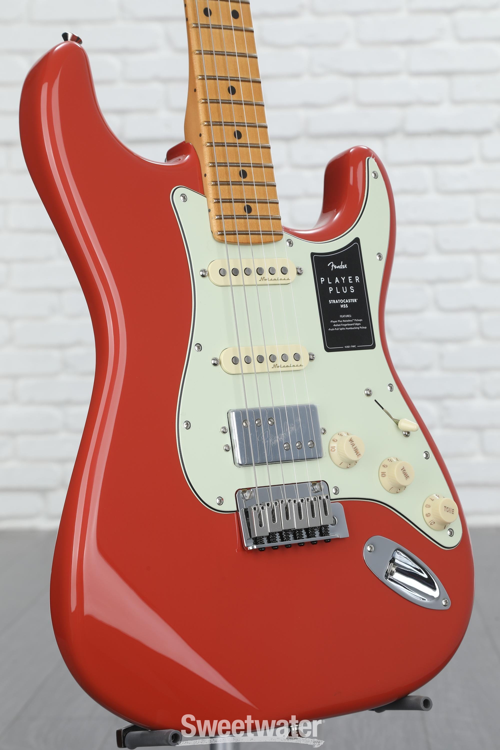 Fender Player Plus Stratocaster HSS Electric Guitar - Fiesta Red with Maple  Fingerboard