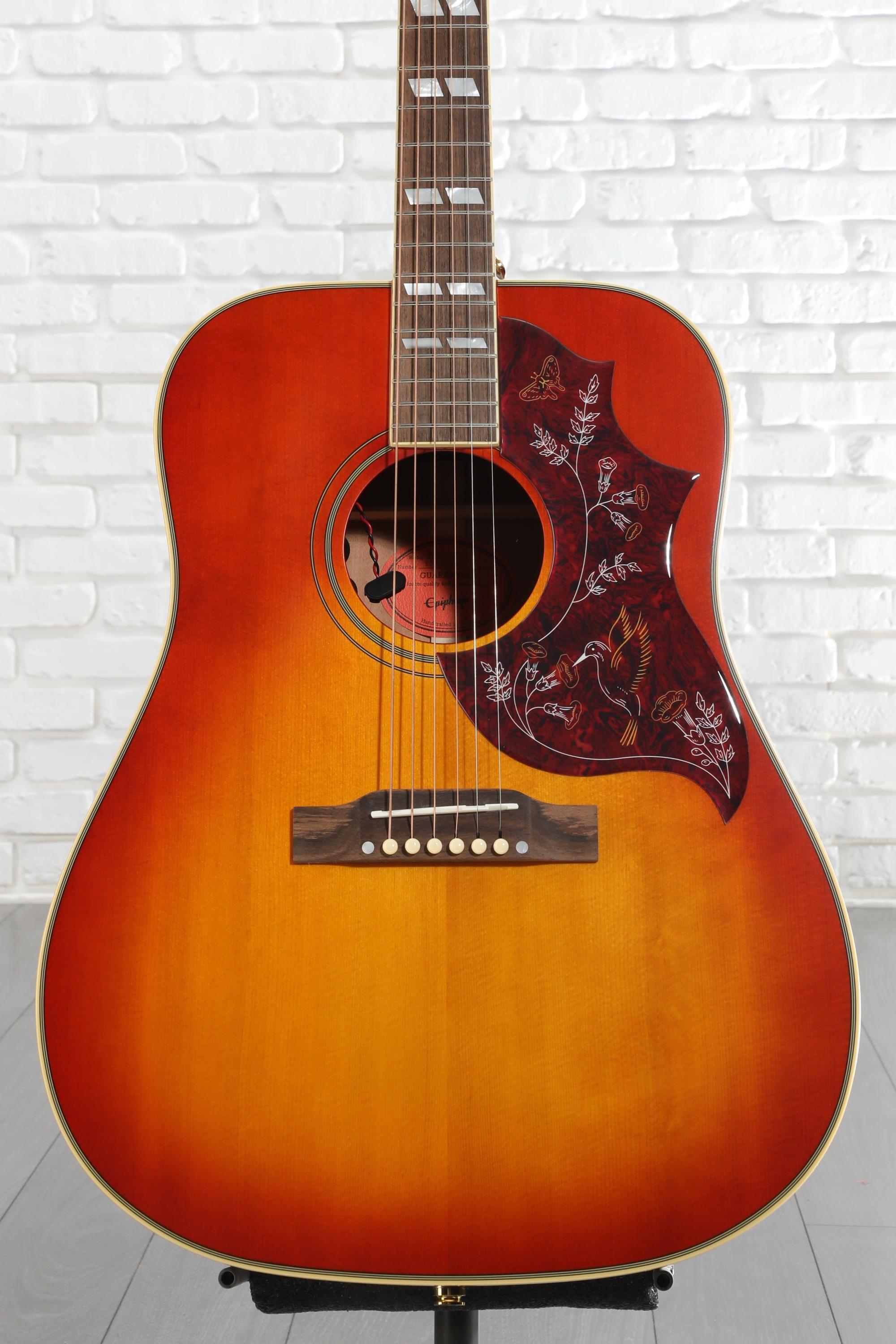 Epiphone Hummingbird Acoustic Guitar - Aged Cherry Sunburst Gloss