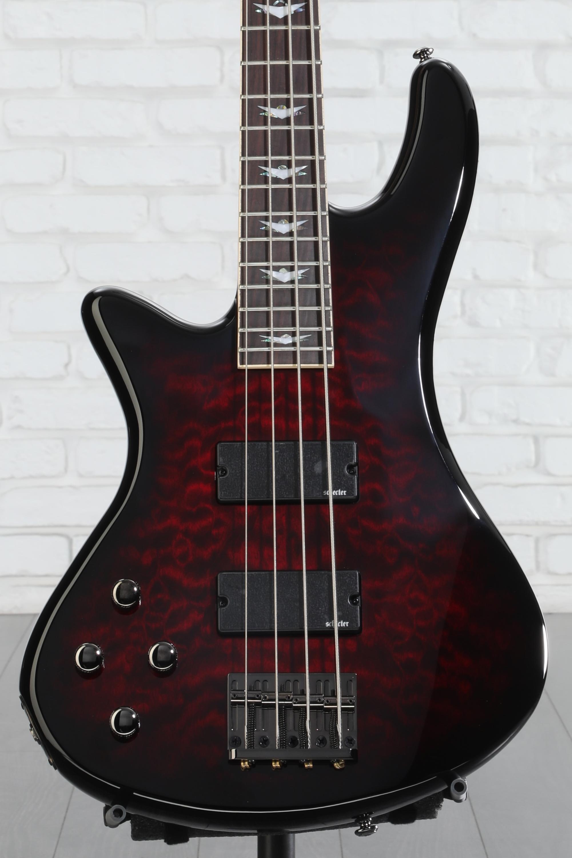 Schecter Stiletto Extreme 4 LH Left-handed Bass Guitar - Black