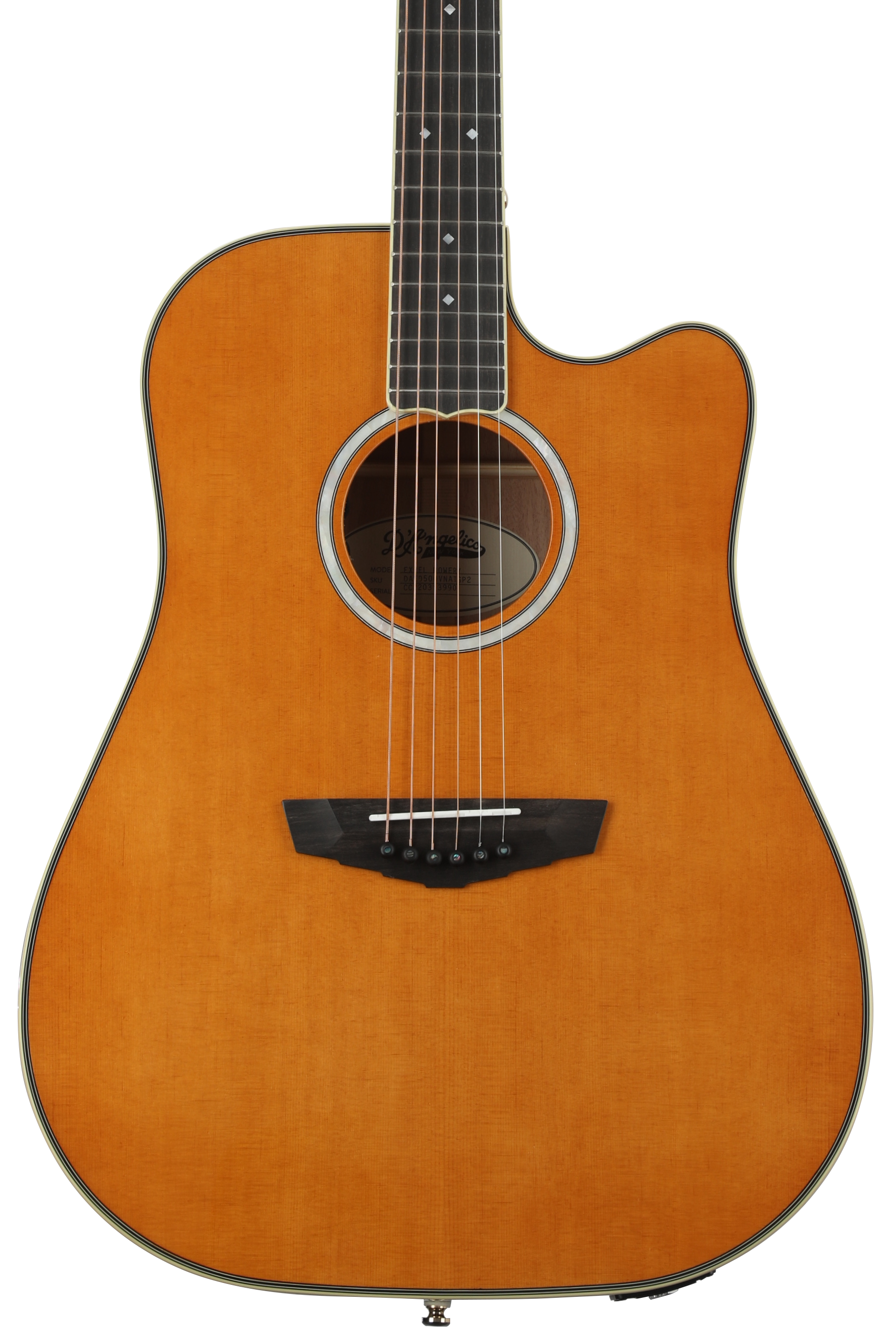 D'Angelico Excel Tammany OM Acoustic-electric Guitar - Vintage