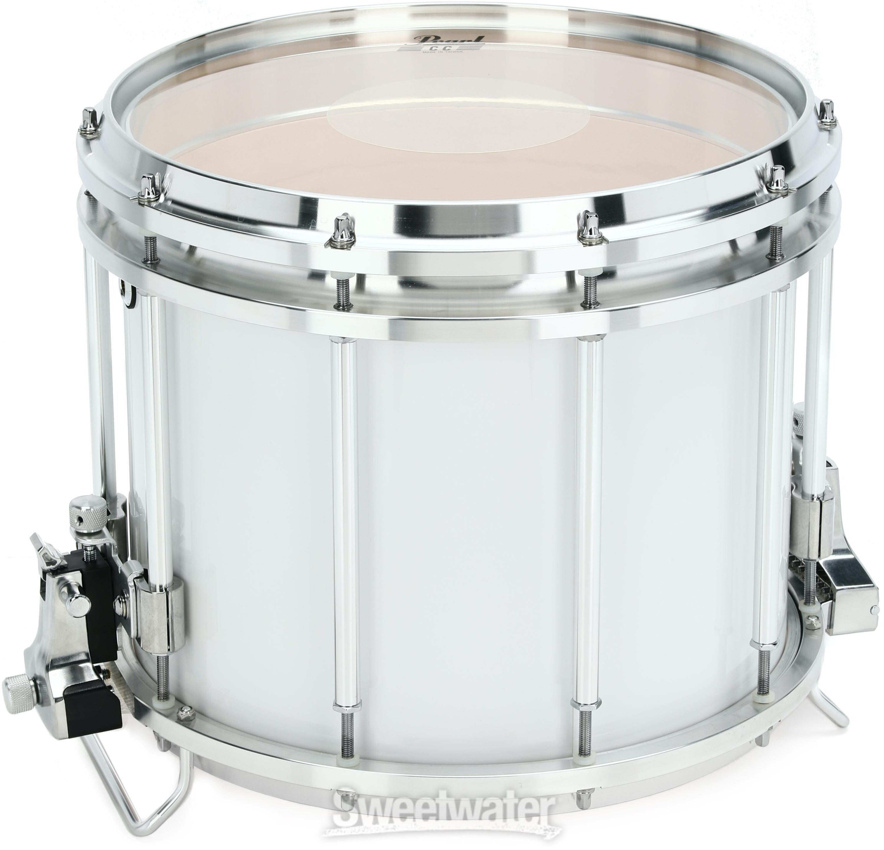 Pearl Championship Maple FFX Marching Snare Drum - 13 x 11 inch - Pure White