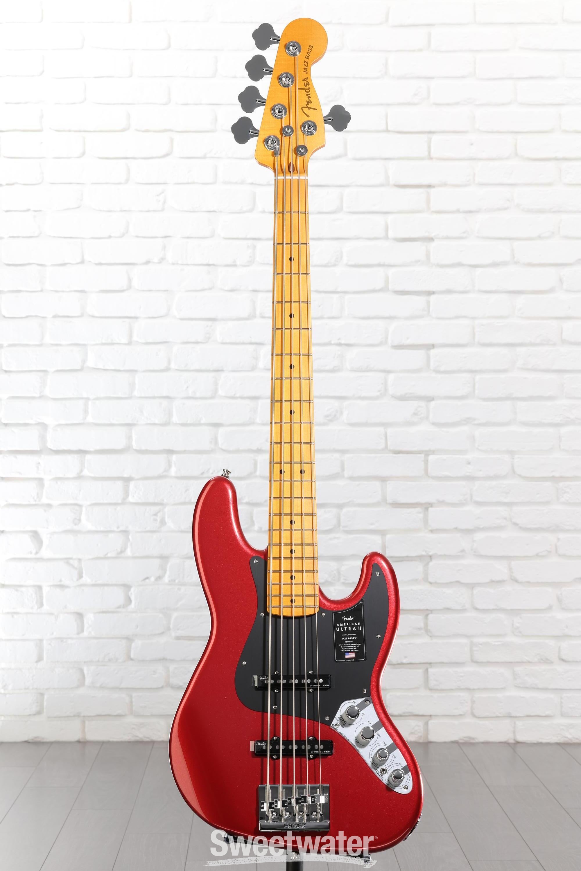 Fender American Ultra II Jazz Bass V - Sinister Red, Maple