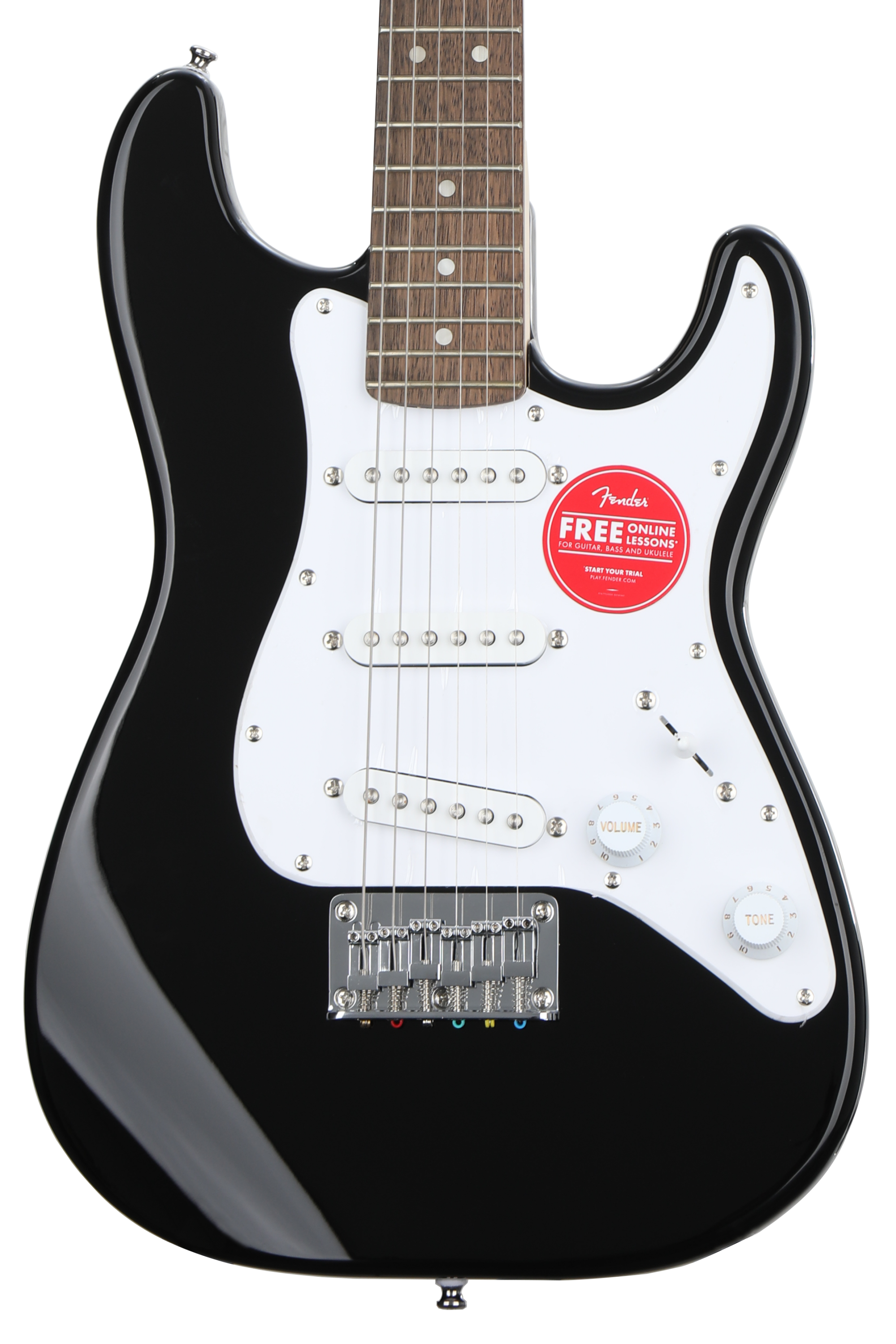 Squier Mini Stratocaster Electric Guitar - Black with Laurel Fingerboard