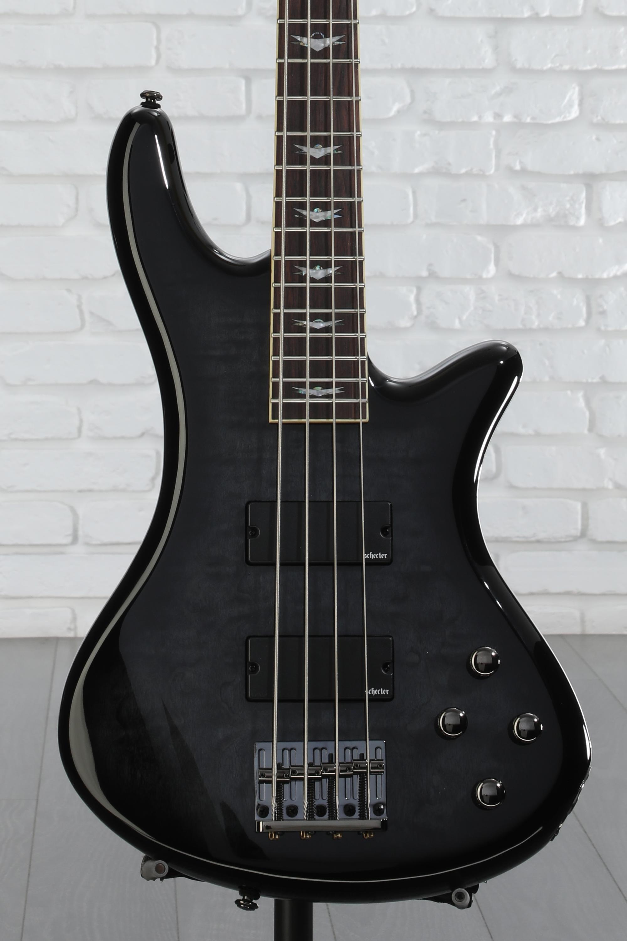 Schecter Stiletto Extreme 4 Bass Guitar - See-Thru Black