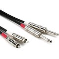 Photo of Pro Co DKQR-5 Dual 1/4-inch TS Male to RCA Male Cable - 5 foot