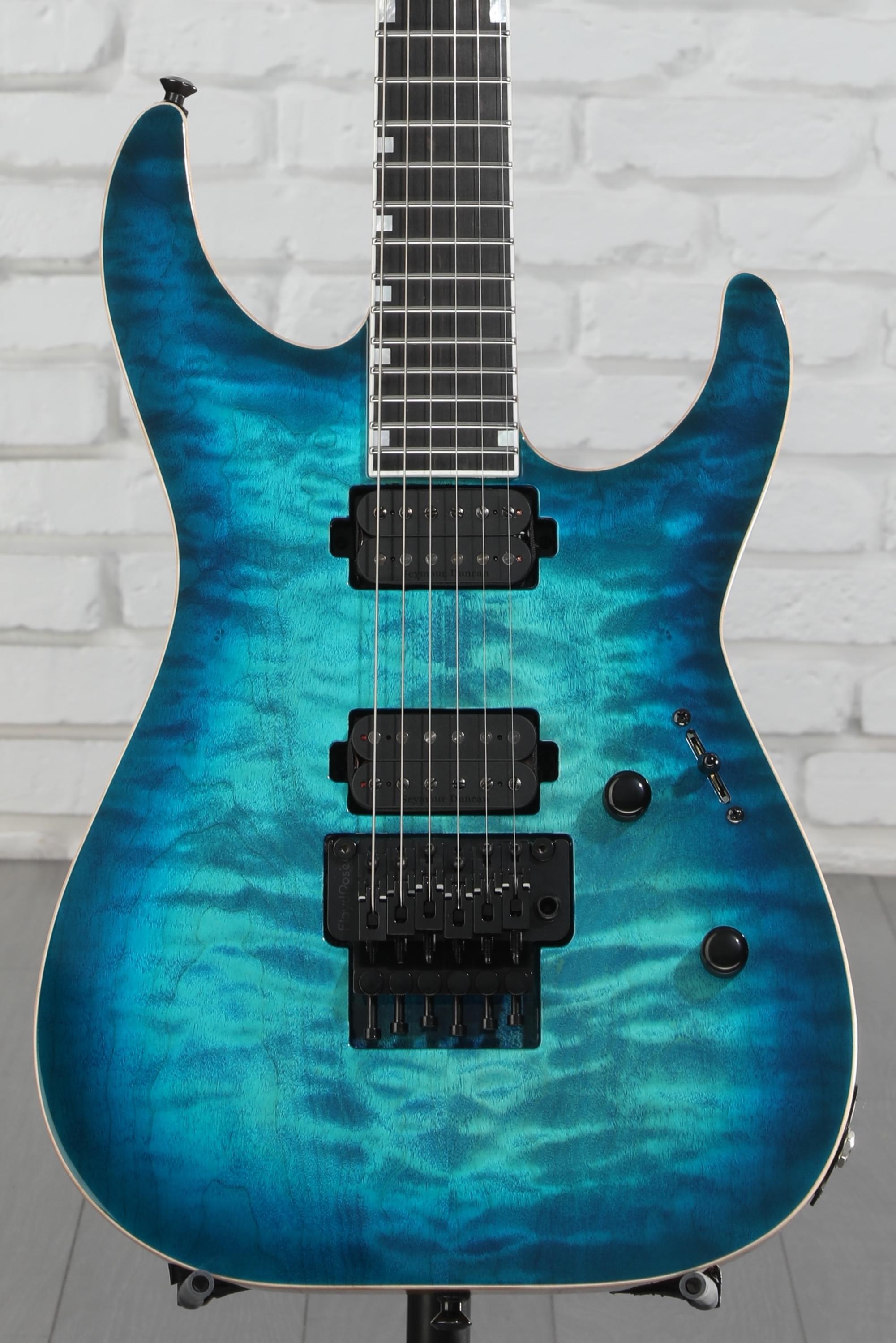 ギター Flying Teapot / Aurora Blue EQ ESP E-II Horizon FR-7 Electric Guitar Turquoise | Guitar Center