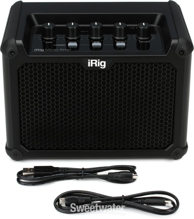 IK MULTIMEDIA Irig Micro Amp - Amplificateur guitare 15W à Piles ou  secteur, avec interface iOS / USB - Rockamusic