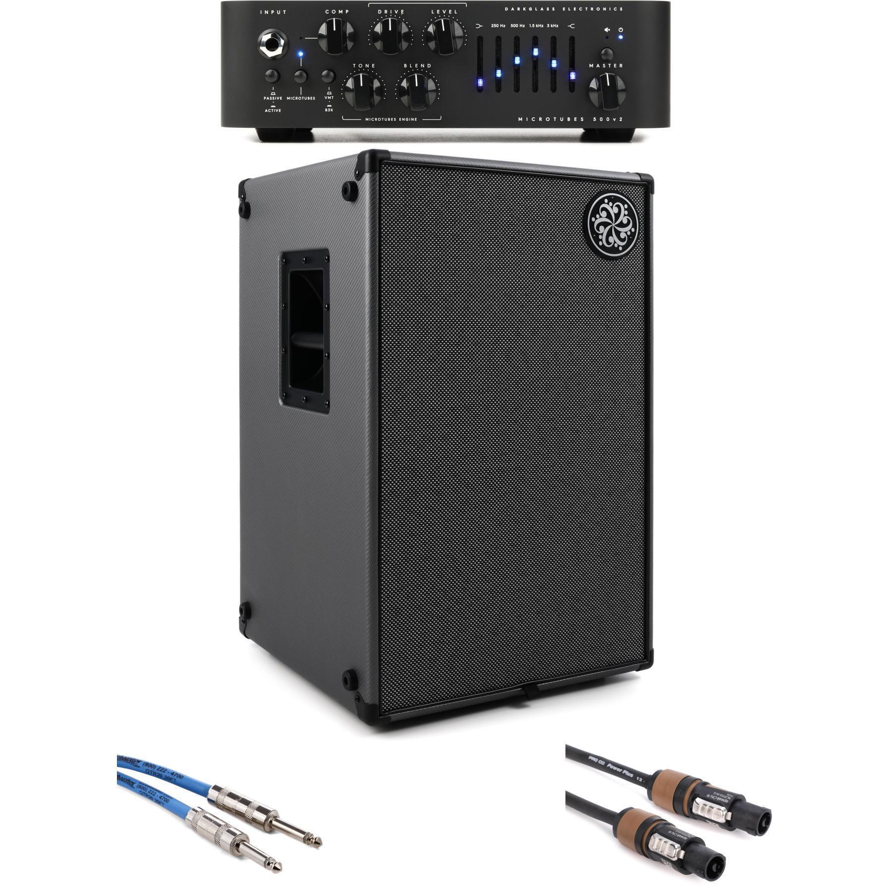 Darkglass Microtubes 500 v2 500-watt Bass Head and 1000-watt 2x12 Cabinet |  Sweetwater