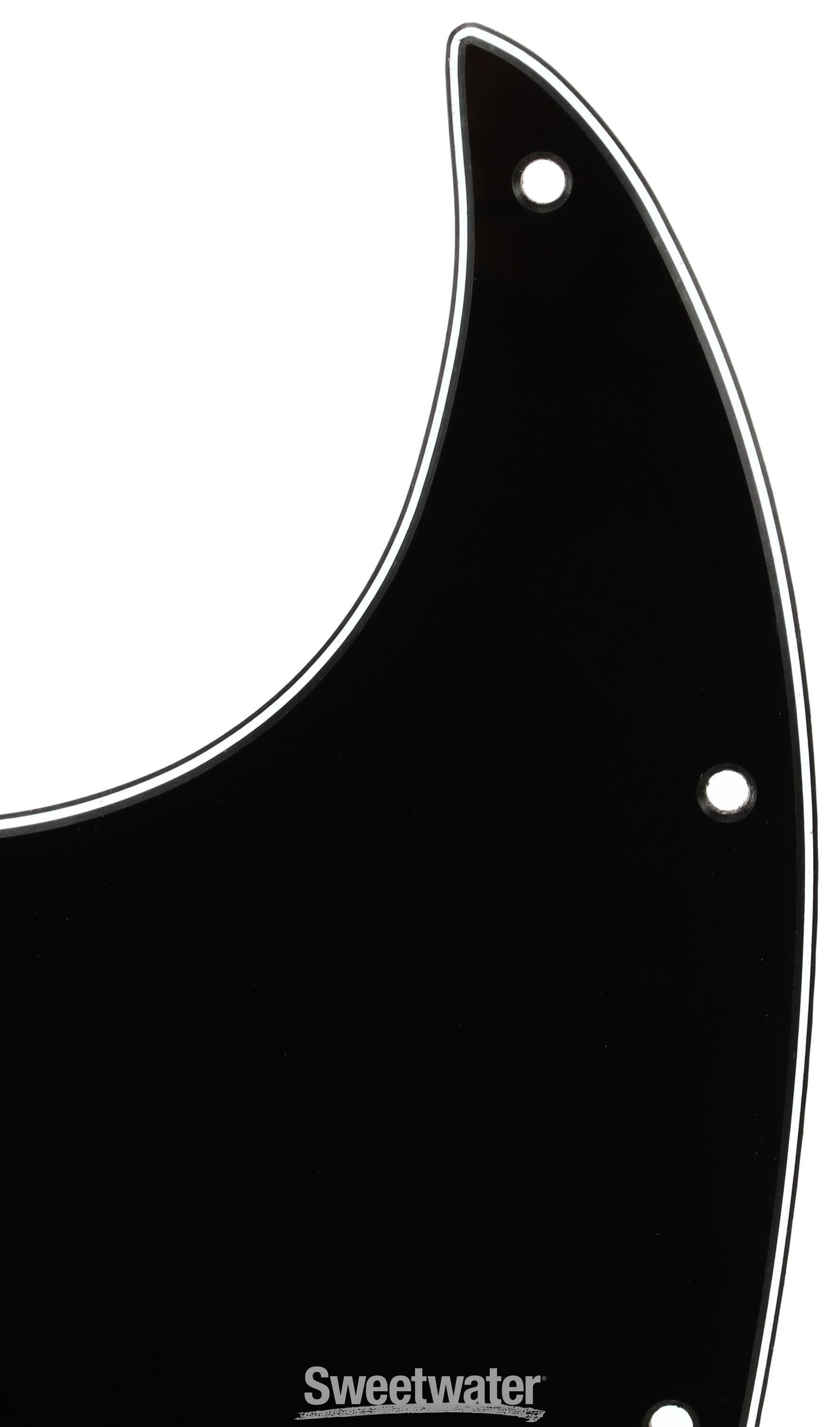 Fender 10-hole Contemporary Jazz Bass Pickguard - Black | Sweetwater