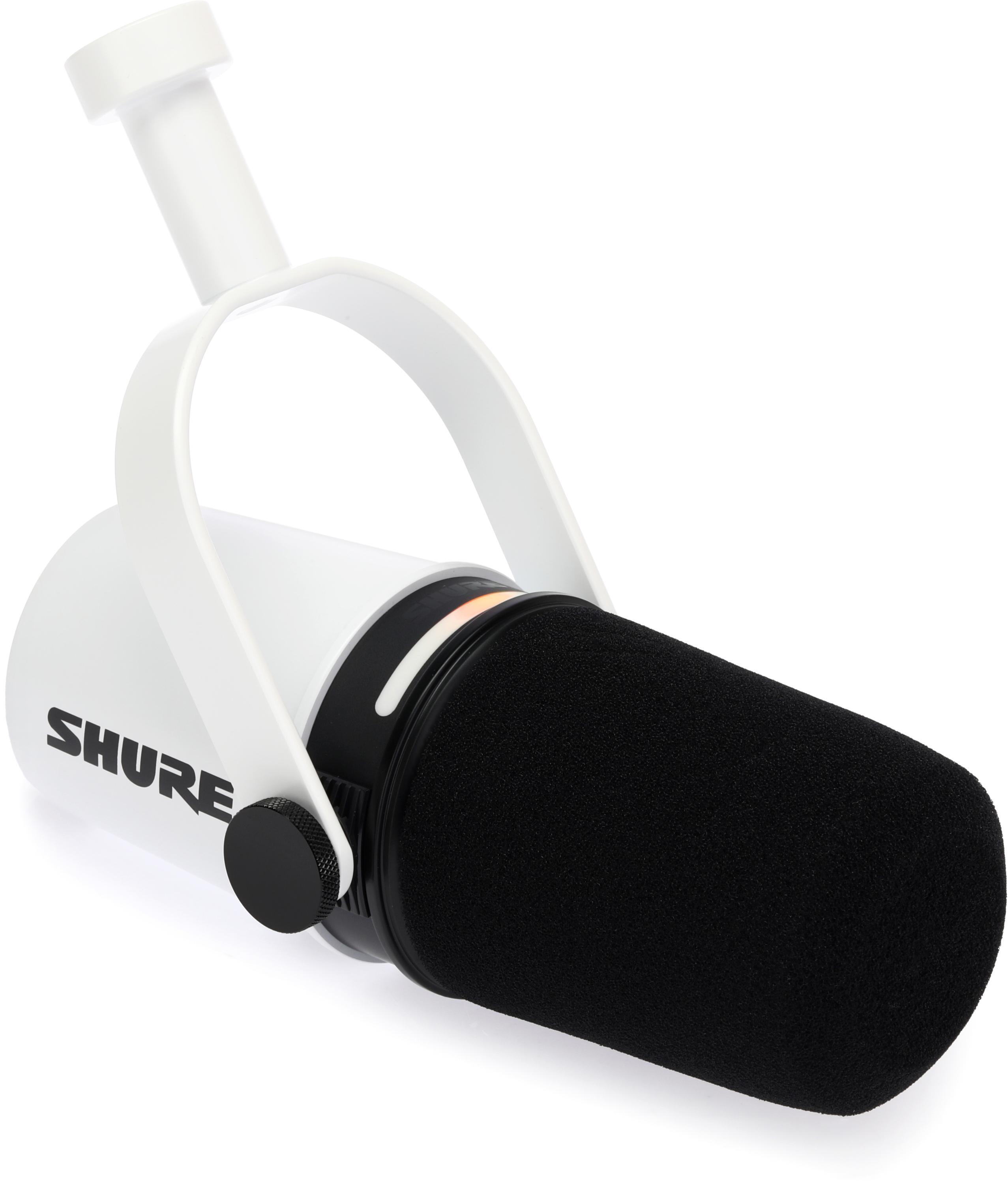 Shure MV7+ Hybrid Podcast Microphone - White