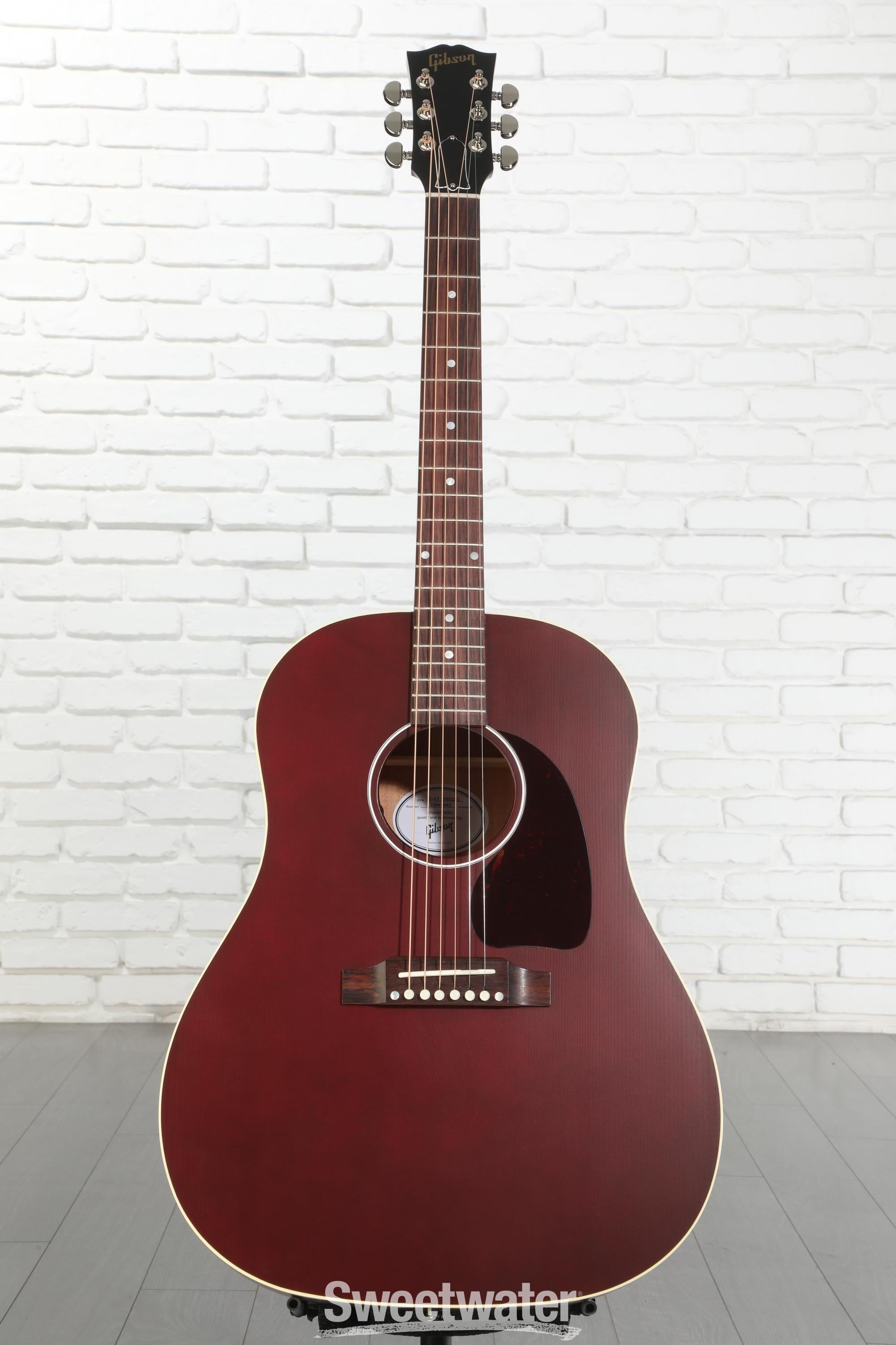ギター Gibson J-45 Standard Wine Red Gloss Gibson Modern J-45 Standard - wine red Folk guitar