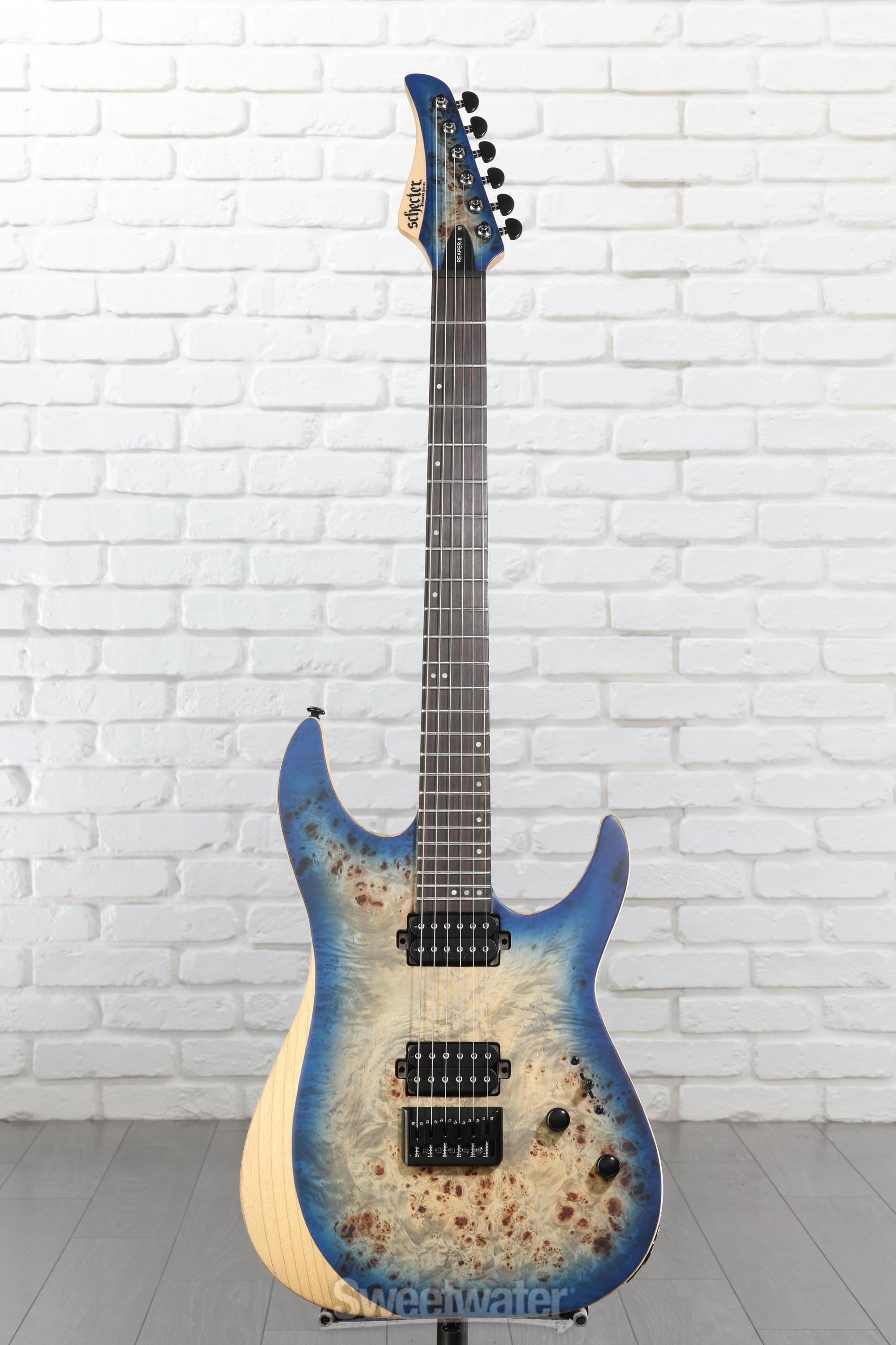 Schecter Reaper-6 Electric Guitar - Satin Sky Burst | Sweetwater