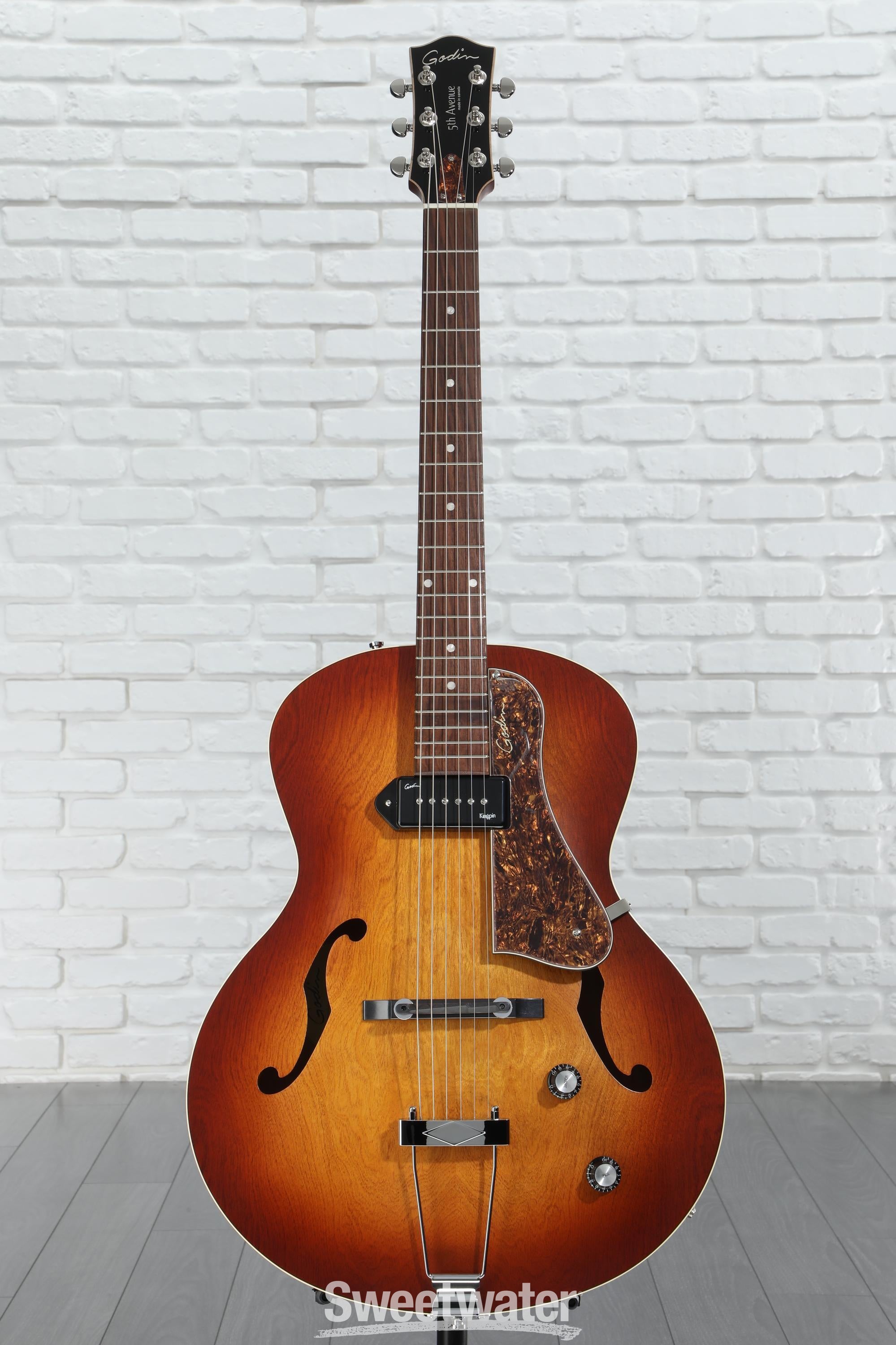 godin 5th avenue kingpin フルアコ Godin 5th Avenue Kingpin P90 Cognac Burst フルアコ〈ゴダン