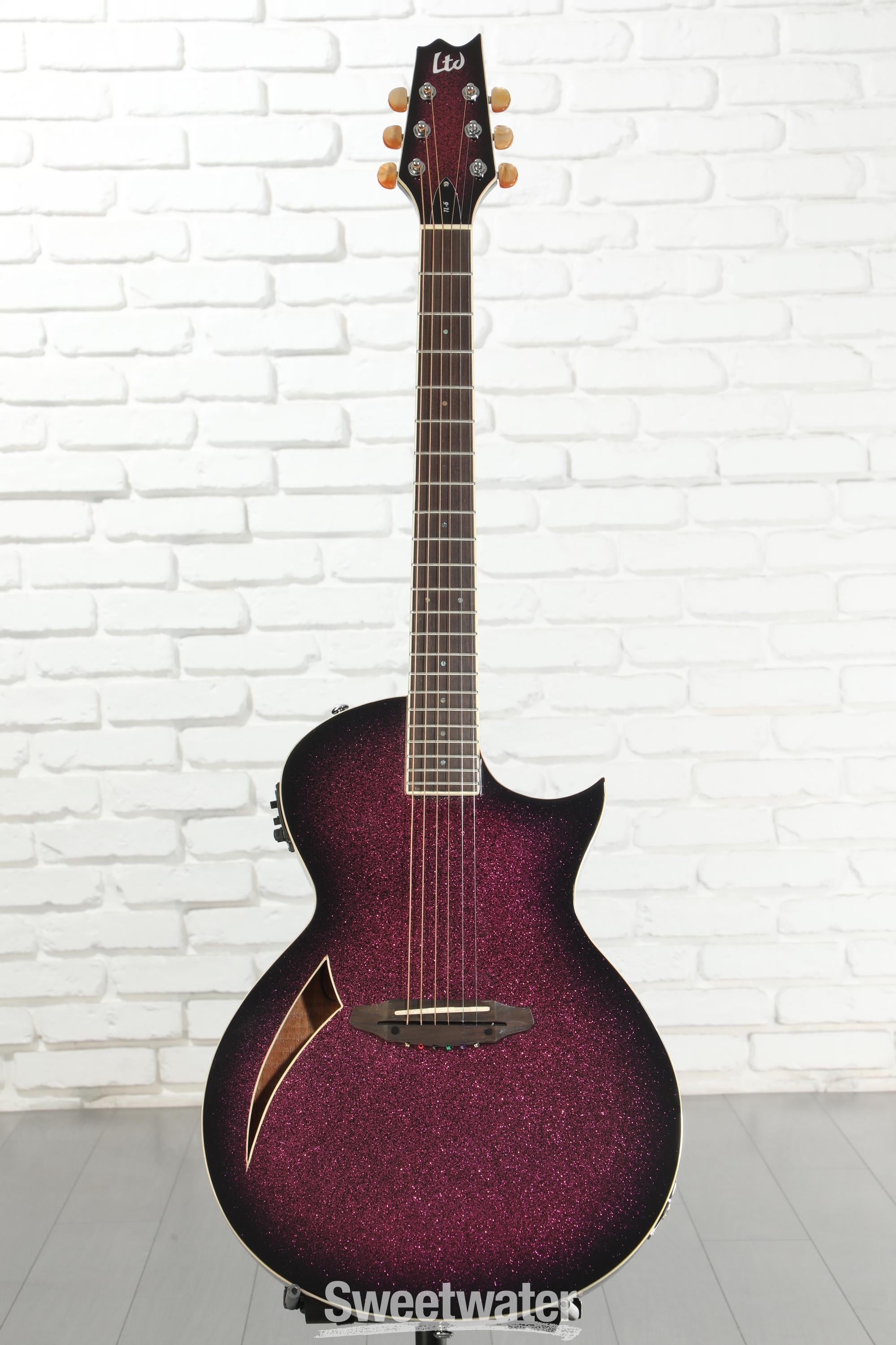ESP LTD TL-6 Acoustic-electric Guitar - Purple Sparkle Burst
