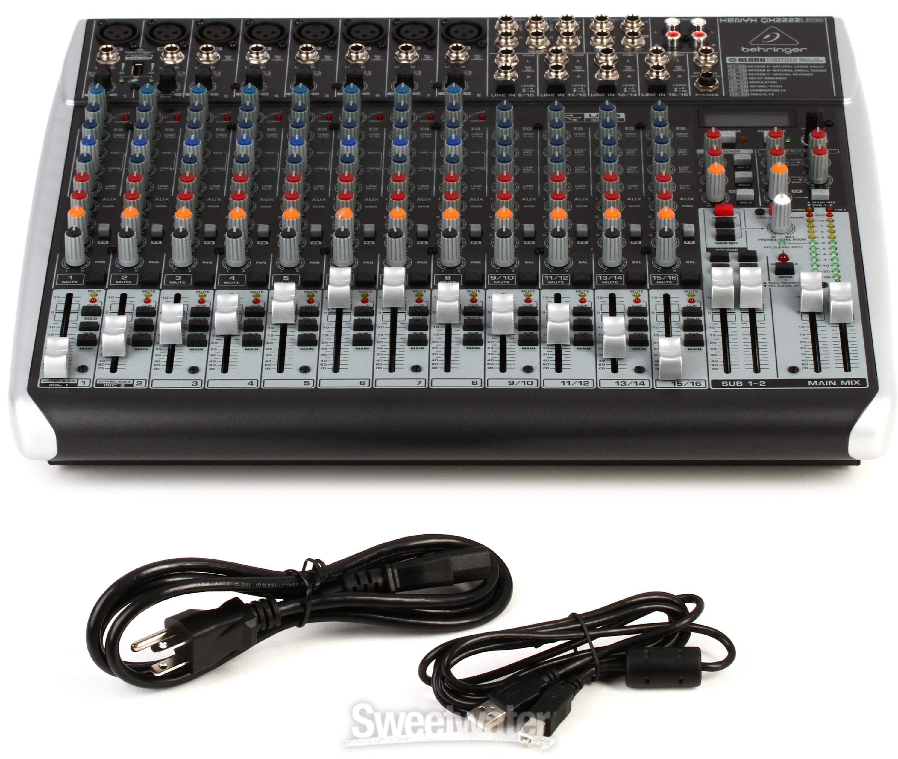 Behringer Xenyx QX2222USB Mixer with USB and Effects