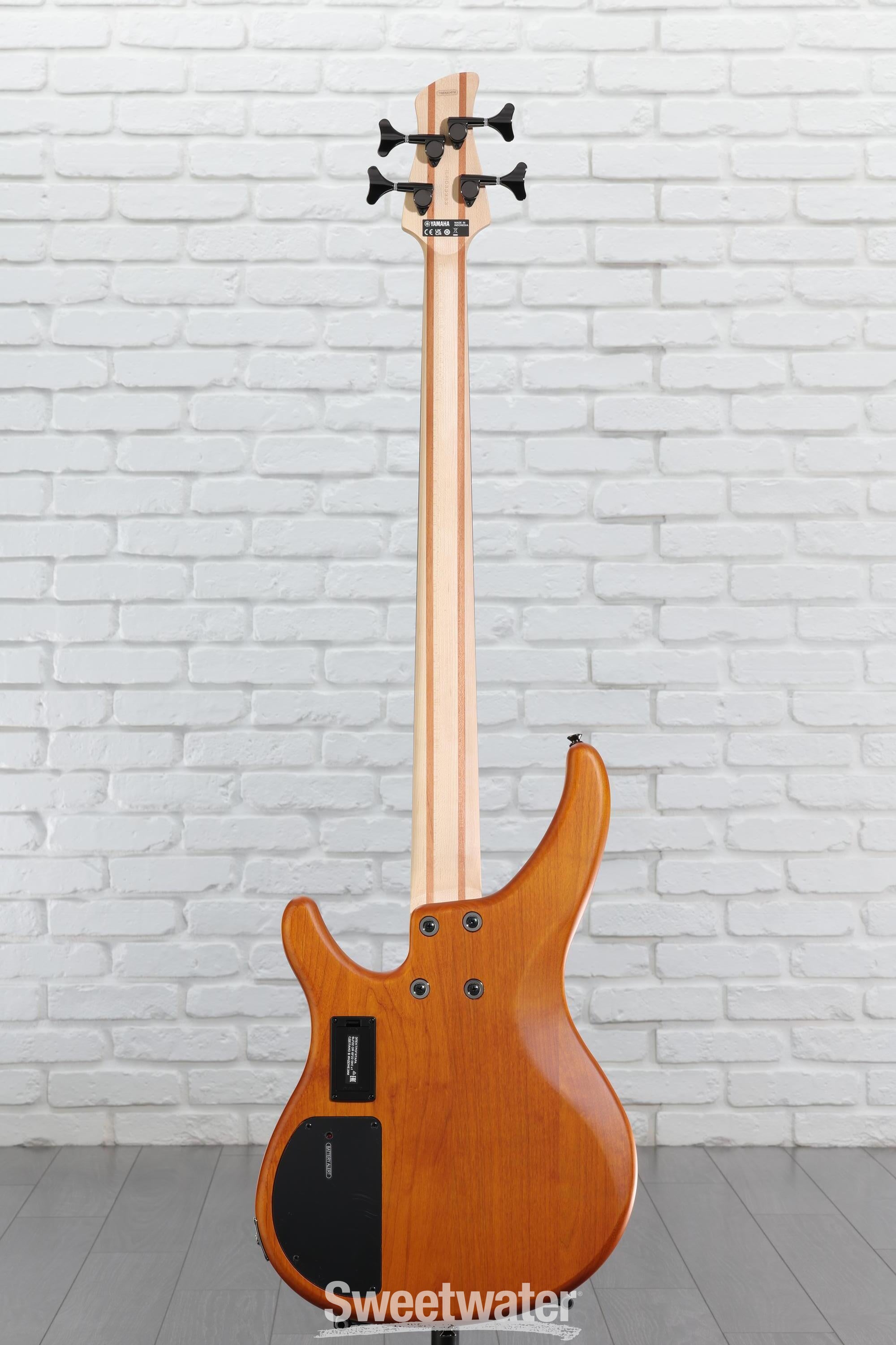 Yamaha TRBX604FM 4-string Bass Guitar - Matte Amber | Sweetwater