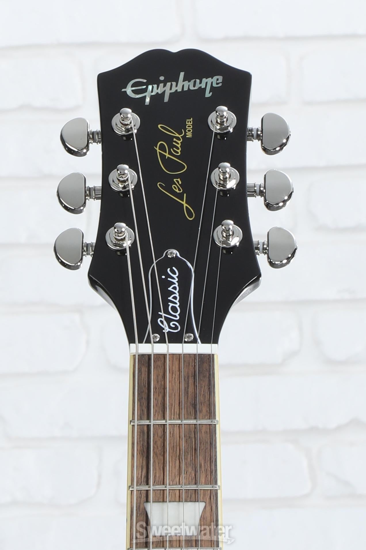 Epiphone Les Paul Classic Electric Guitar - Ebony | Sweetwater