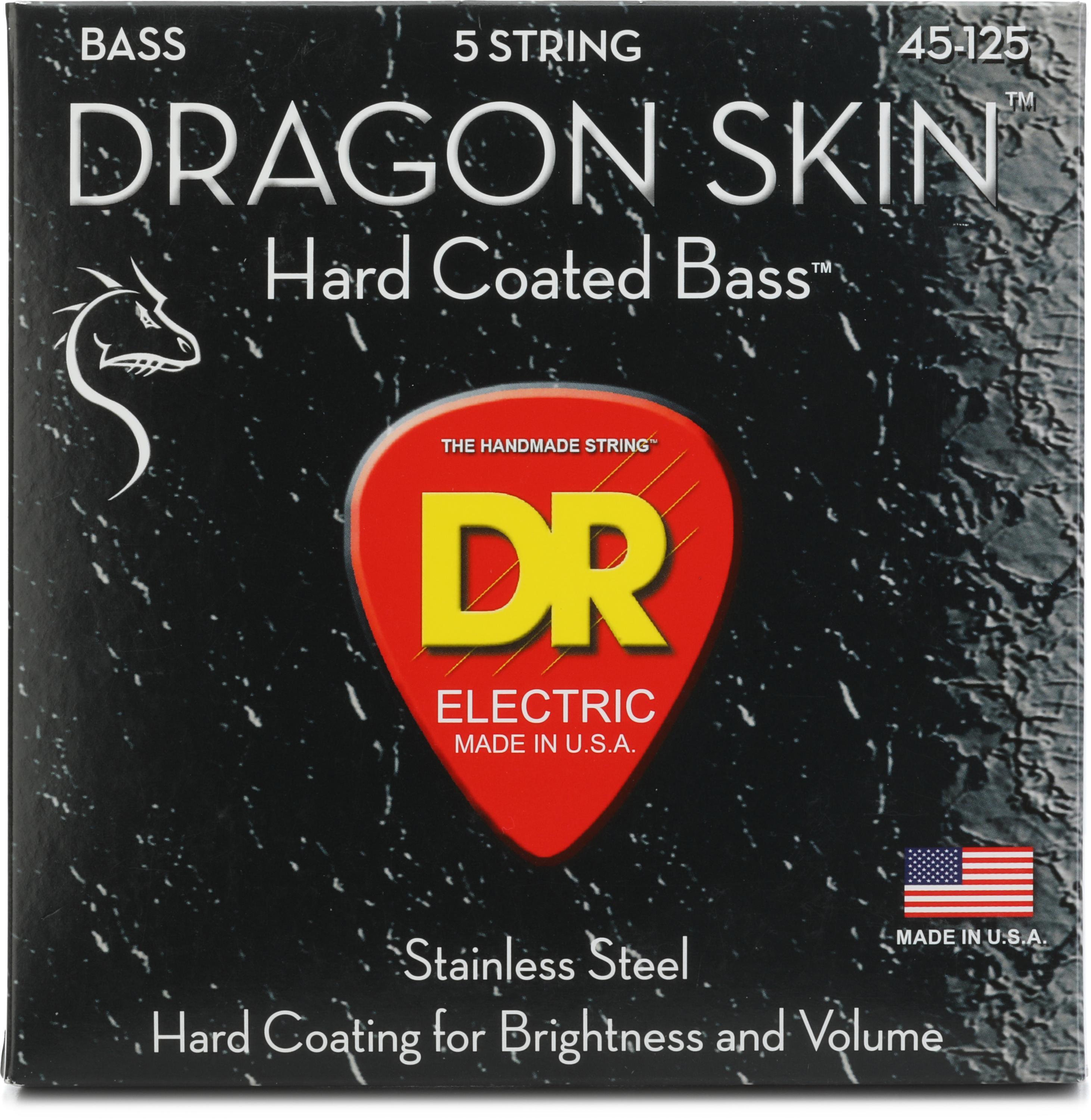 DR Strings DSB5 45 Dragon Skin Coated Bass Guitar Strings .045