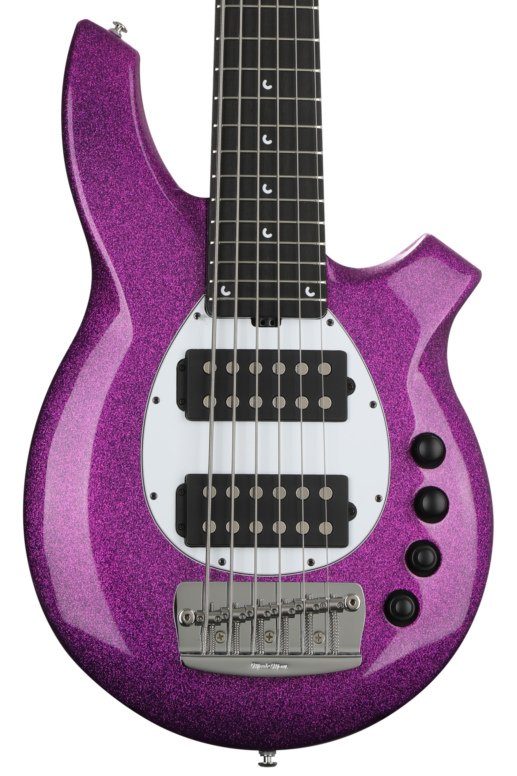 Ernie Ball Music Man Bongo 6 Bass Guitar - Fuschia Sparkle
