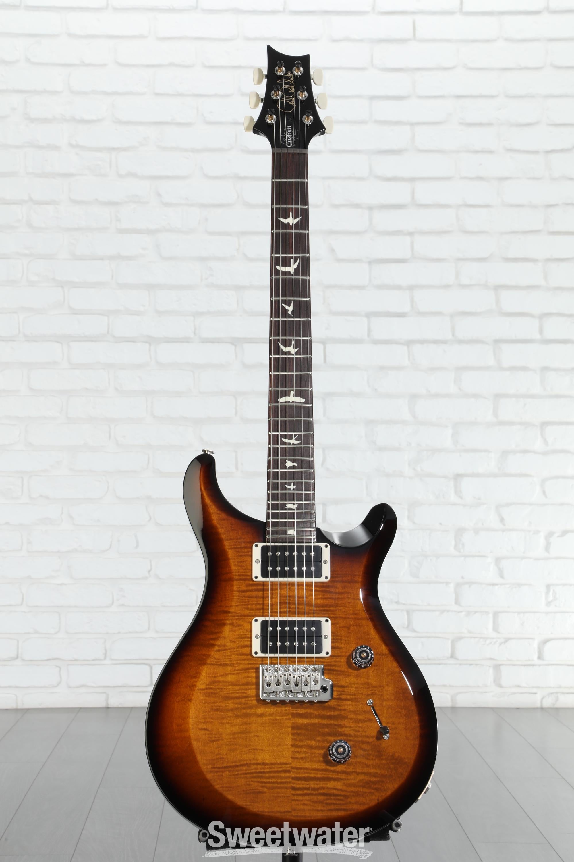 PRS S2 Custom 24 Electric Guitar - Black Amber | Sweetwater