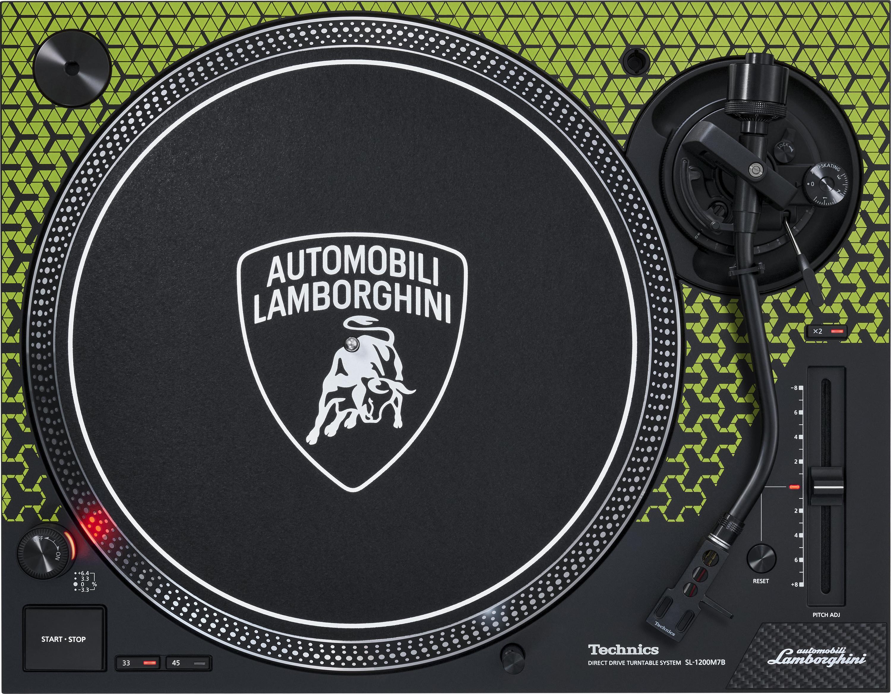 Technics x Lamborghini SL-1200M7B Special-edition Direct Drive Turntable -  Verde Shock