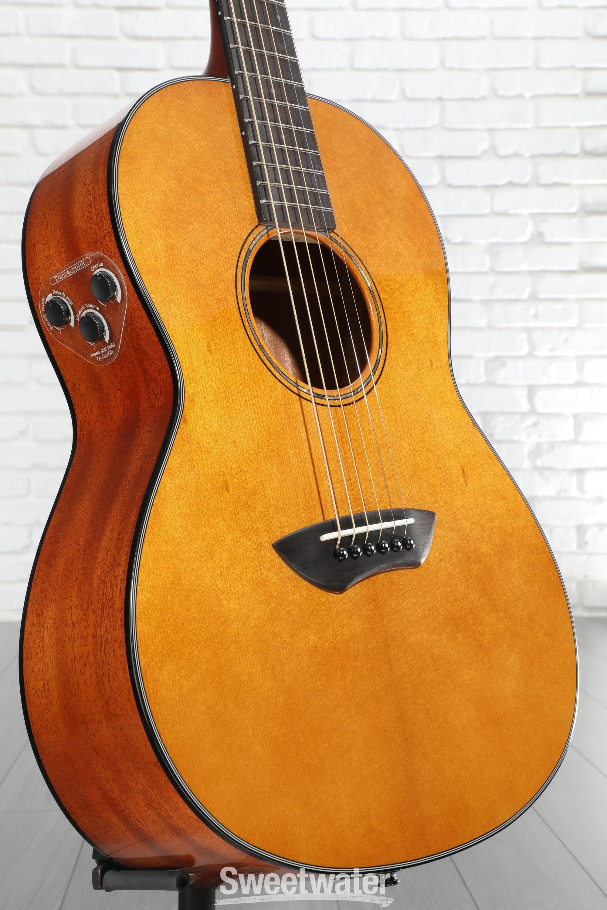 Yamaha CSF-TA TransAcoustic Parlor Guitar - Vintage Natural Gloss
