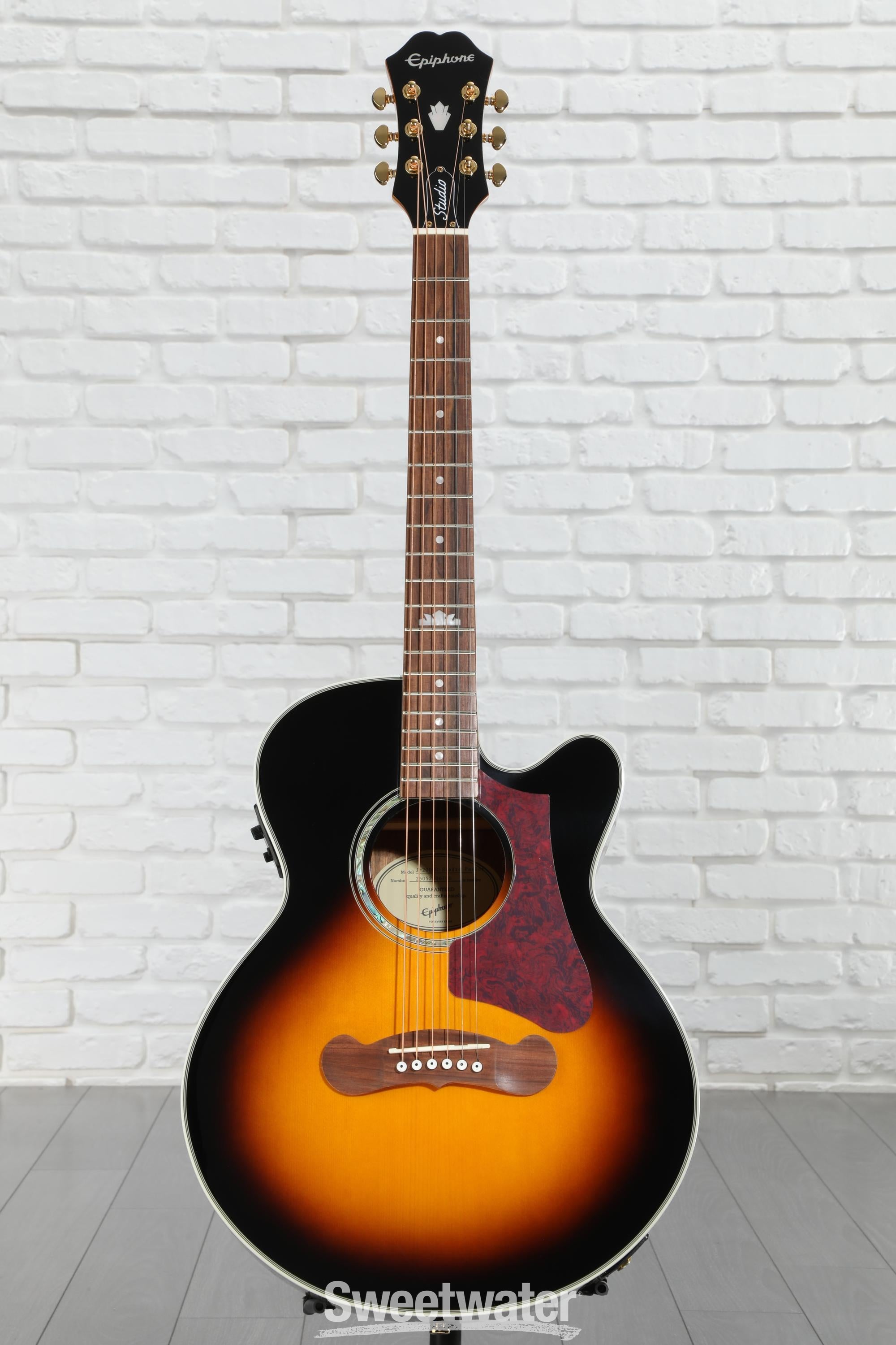 ギター Epiphone J-200EC Studio Vintage Sunburst Epiphone J-200EC Studio Acoustic-Electric Guitar - Vintage