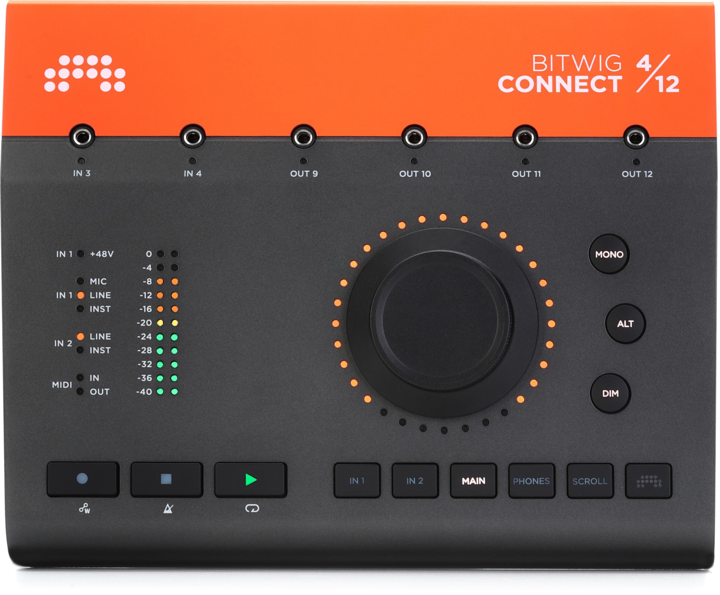 Bitwig Connect 4/12 4x12 USB-C Audio Interface | Sweetwater