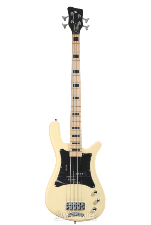 Warwick RockBass Artist Line Adam Clayton 4-string Bass Guitar - Solid Crème White