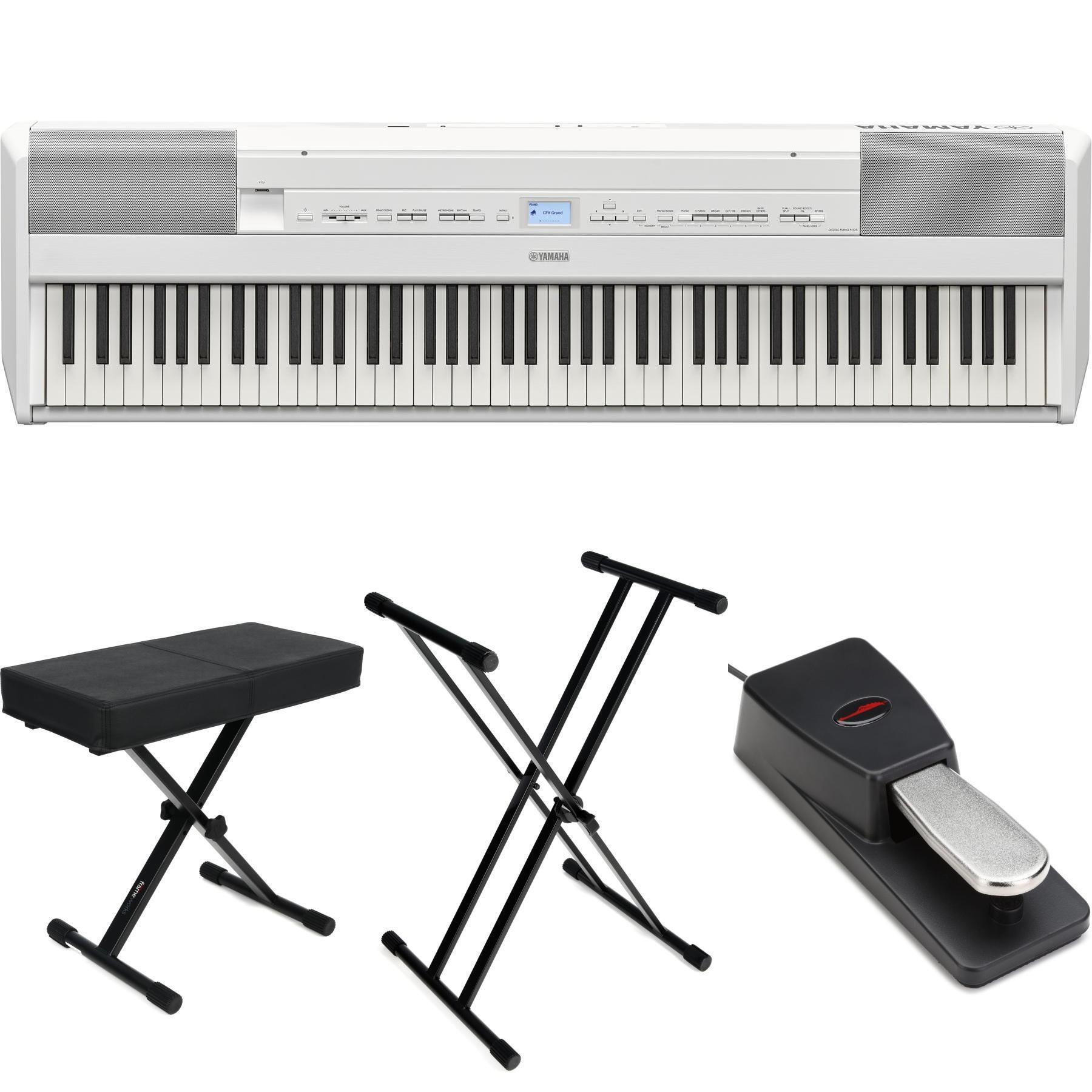Yamaha P-525 88-key Digital Piano with Speakers Essentials Bundle