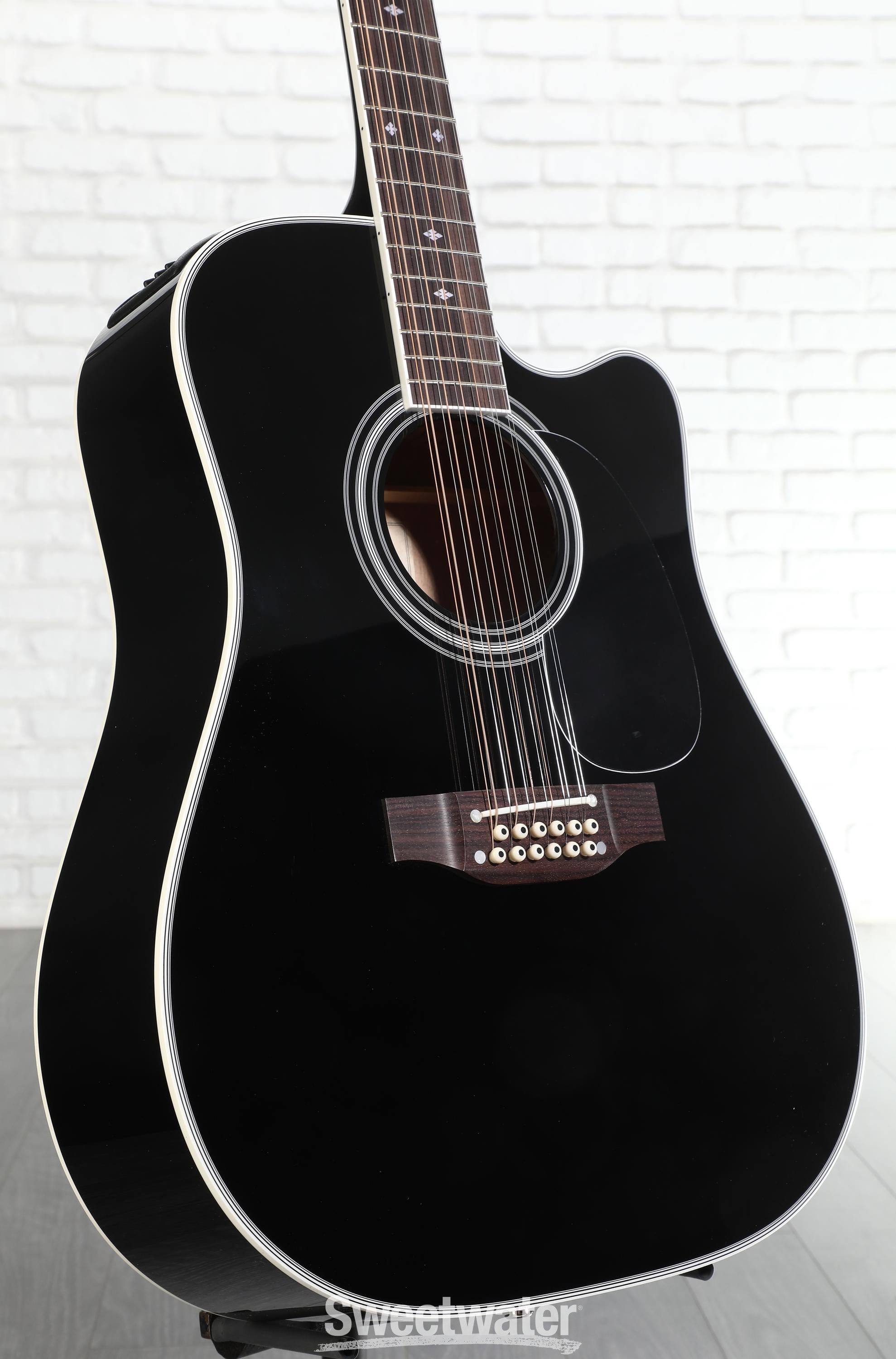 Photo of Takamine Legacy JEF381SC Dreadnought 12-string Acoustic-electric Guitar - Black