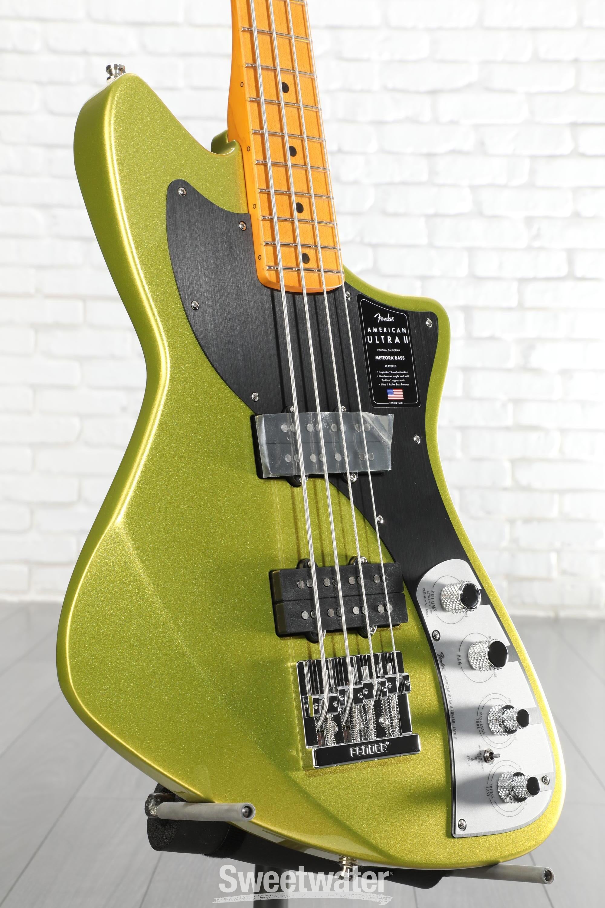 Fender American Ultra II Meteora Bass - Solar Flare, Maple