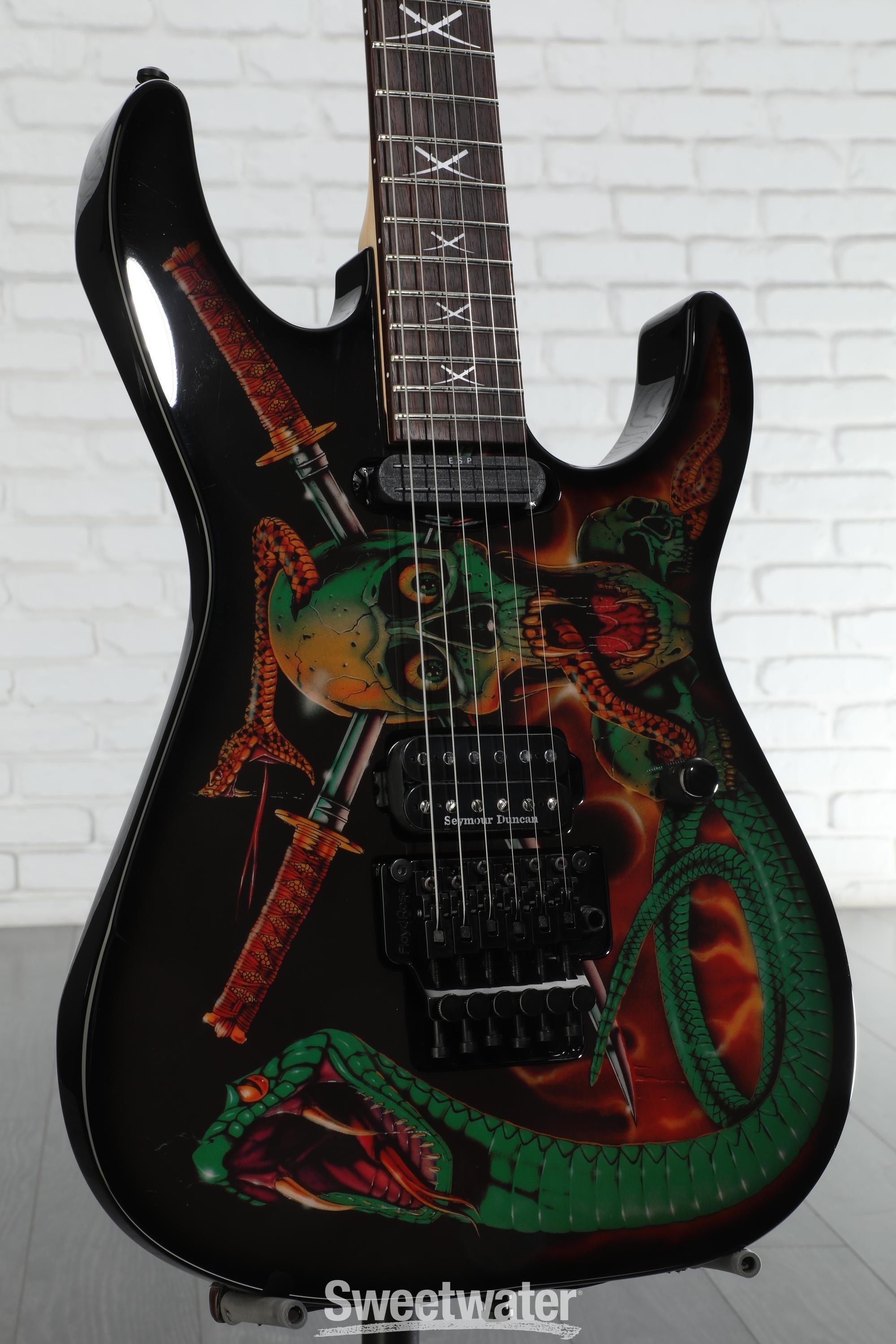 ギター ESP Serpent e lynch ESP George Lynch Signature Electric Guitar - Skull and
