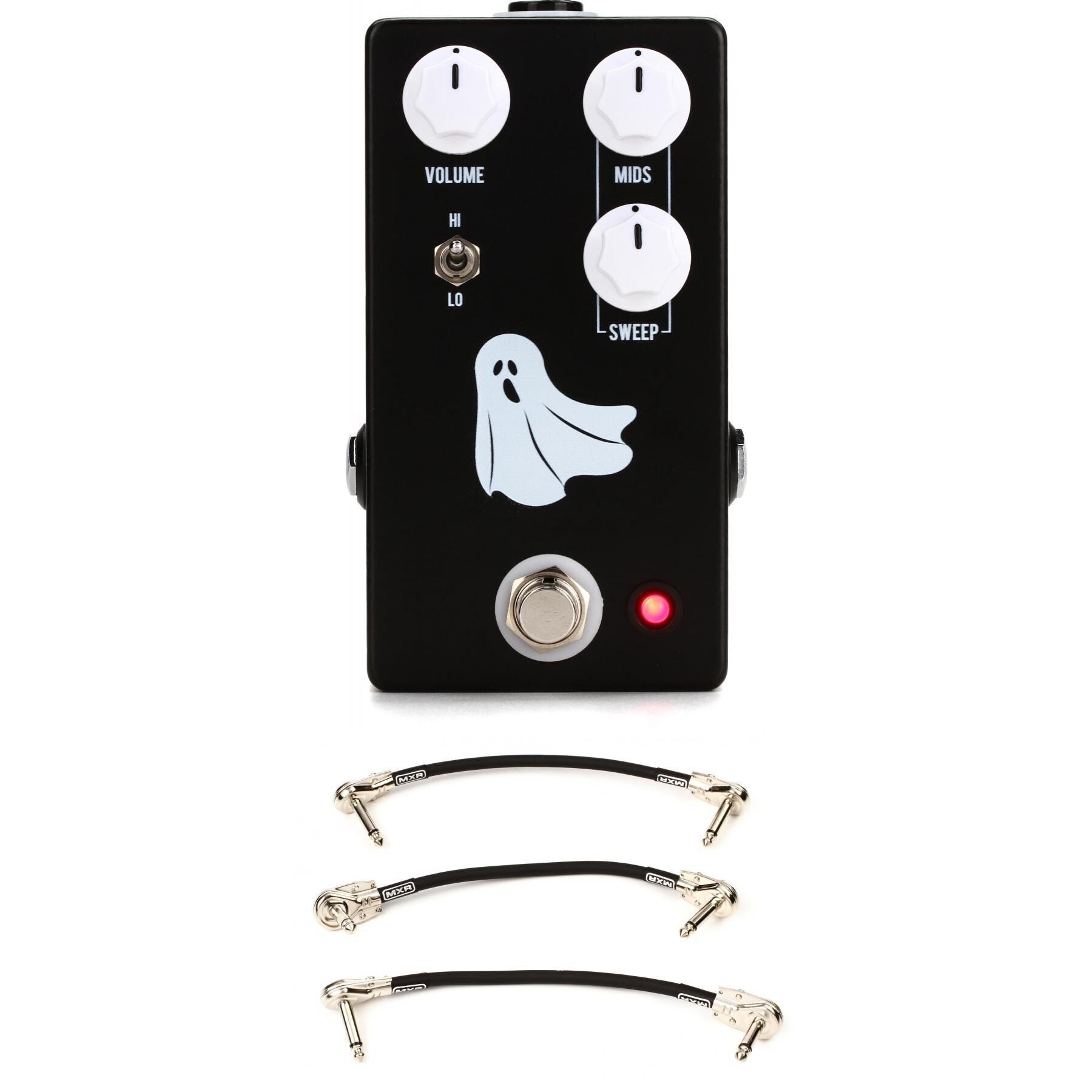 JHS Haunting Mids EQ and Mid-boost Pedal with 3 Patch Cables