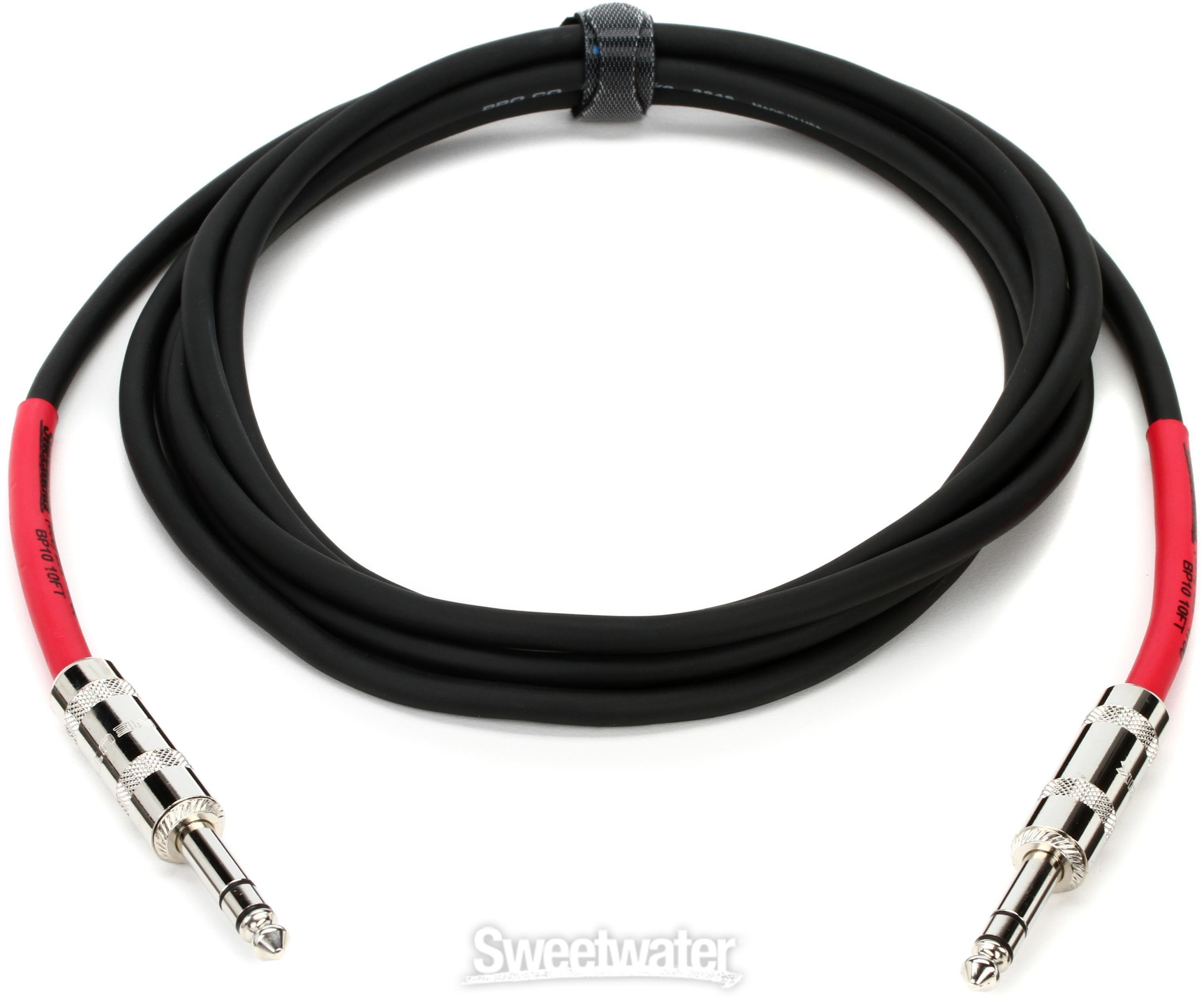 Pro Co BP-10 Excellines Balanced Patch Cable - 1/4-inch TRS