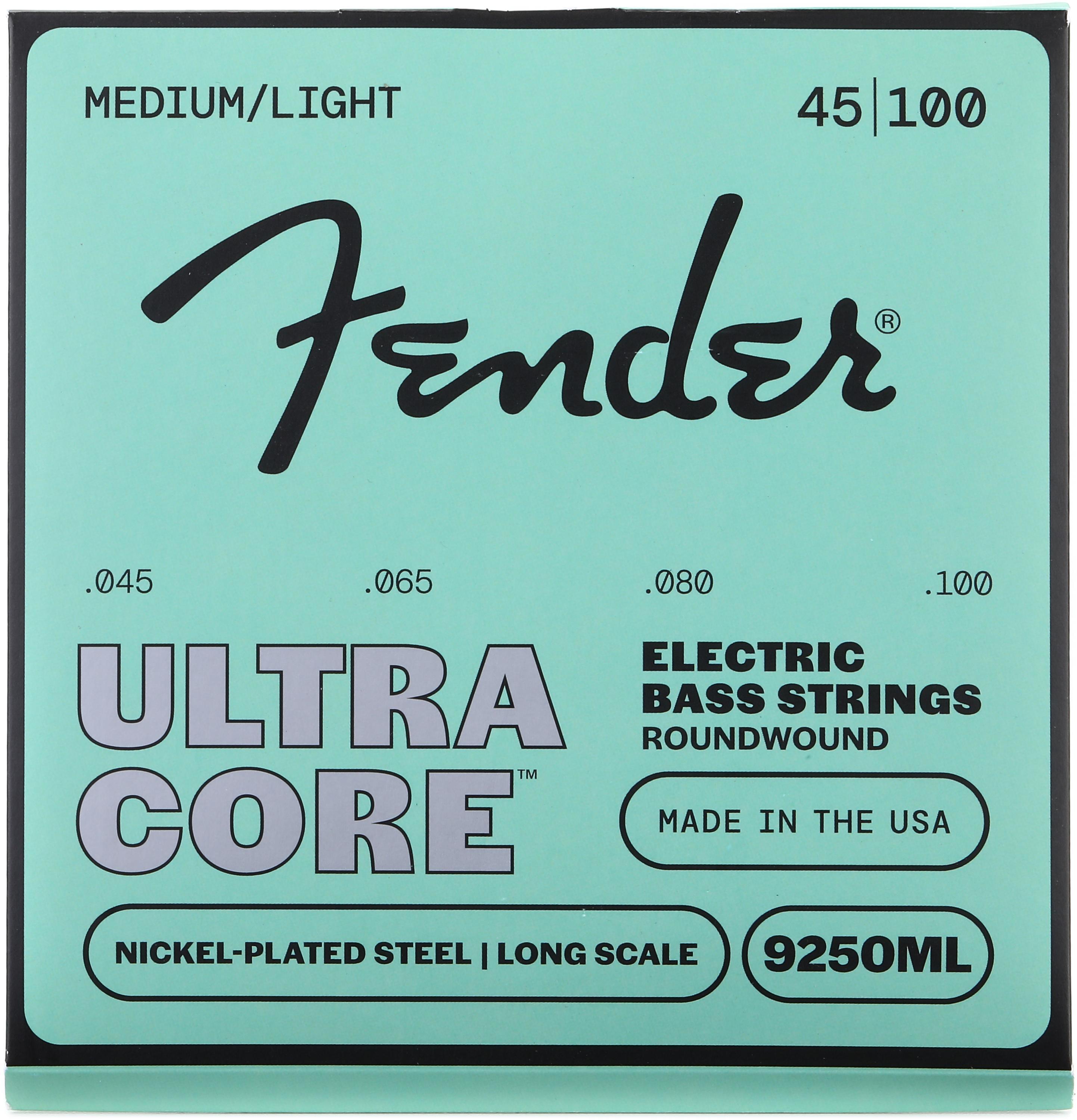 Bundled Item: Fender 9250 UltraCore Electric Bass Strings - .045-.100 Medium Light