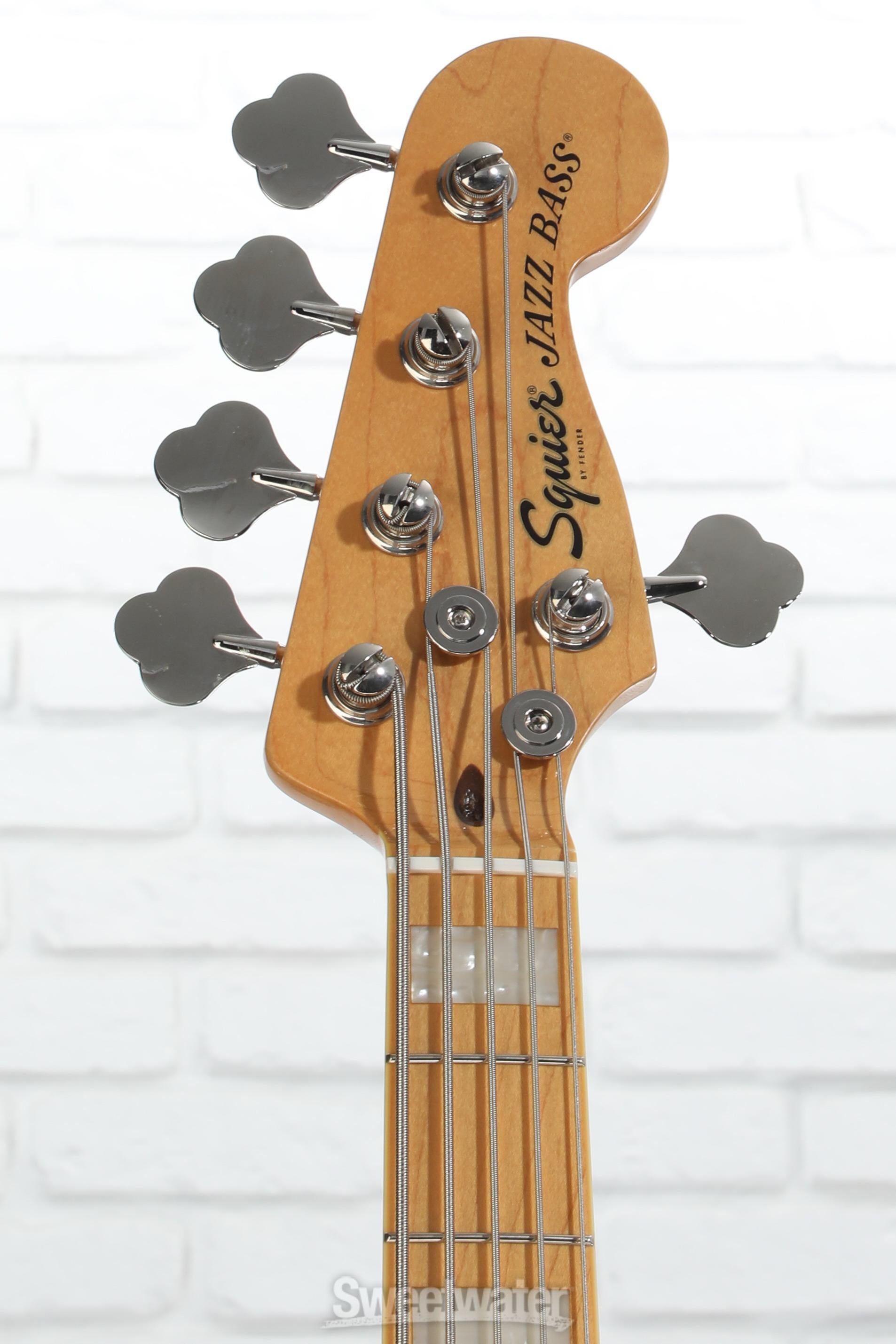 フェイザー＆クラシックヴァイブAES107 Aqua Mirage Vibe Squier Classic Vibe Active '70s Jazz Bass V - Ocean