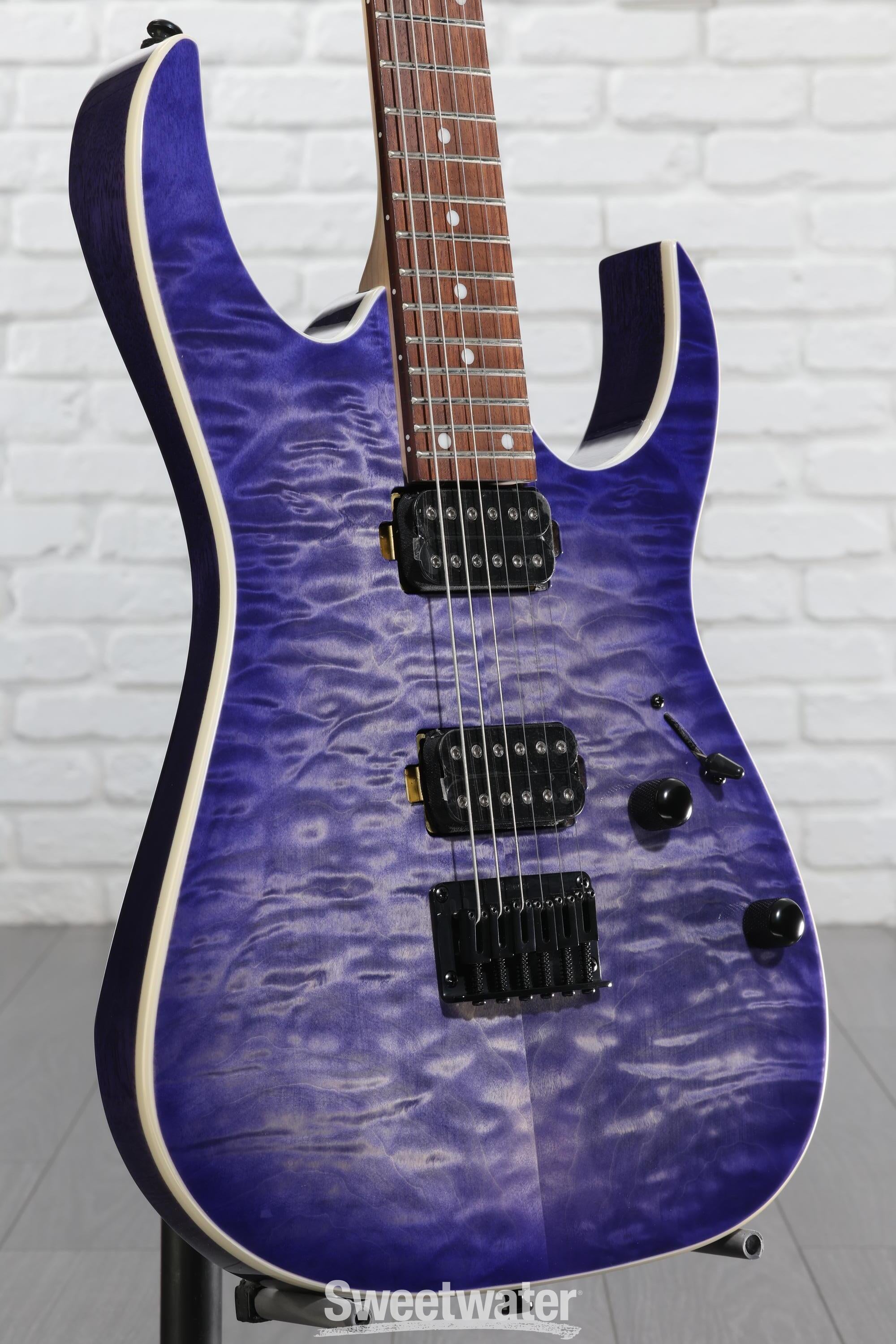 Ibanez RG421QM アイバニーズ Amazon.com: Ibanez RG421QM Electric Guitar - Cerulean Blue Burst