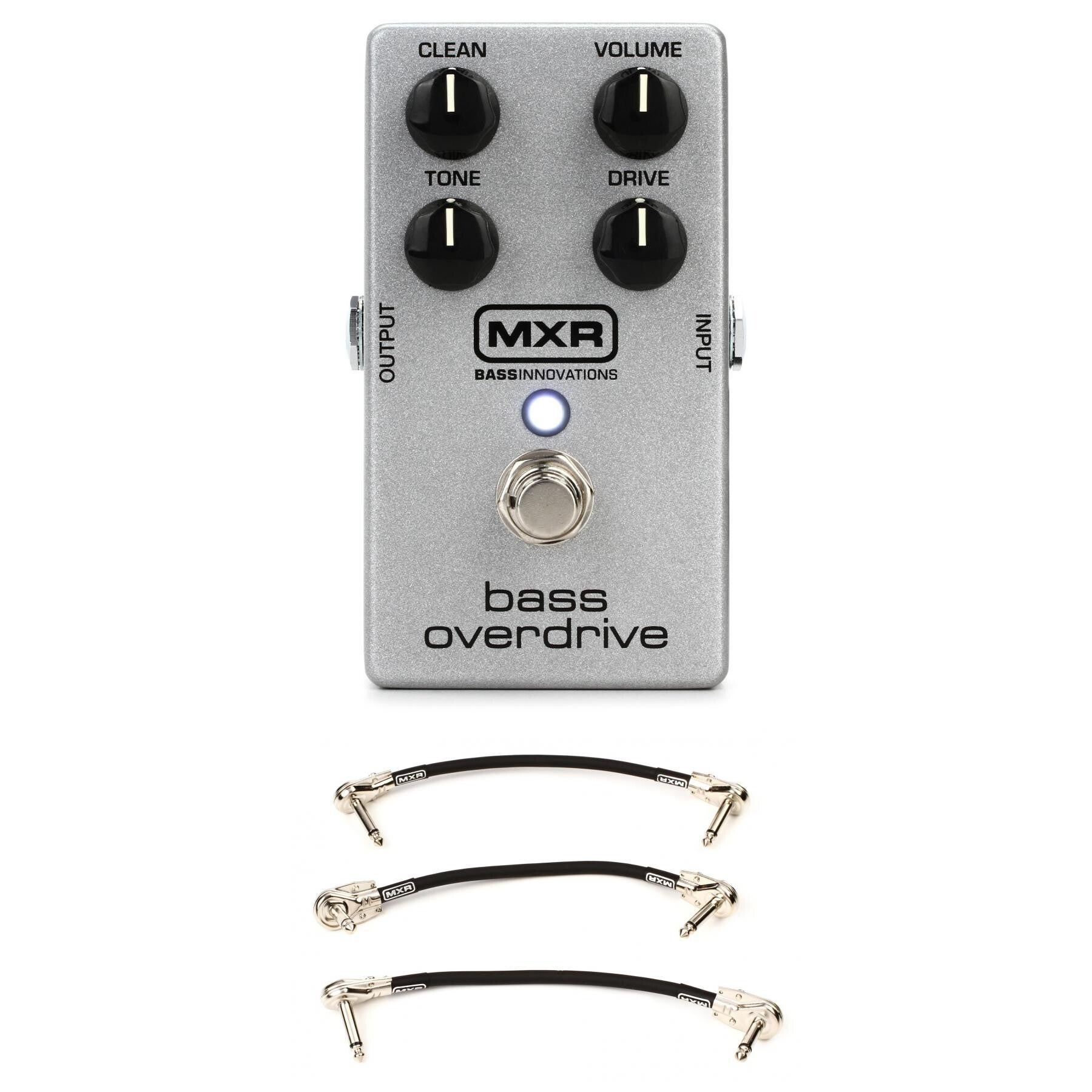 MXR M89 Bass Overdrive Pedal with 3 Patch Cables
