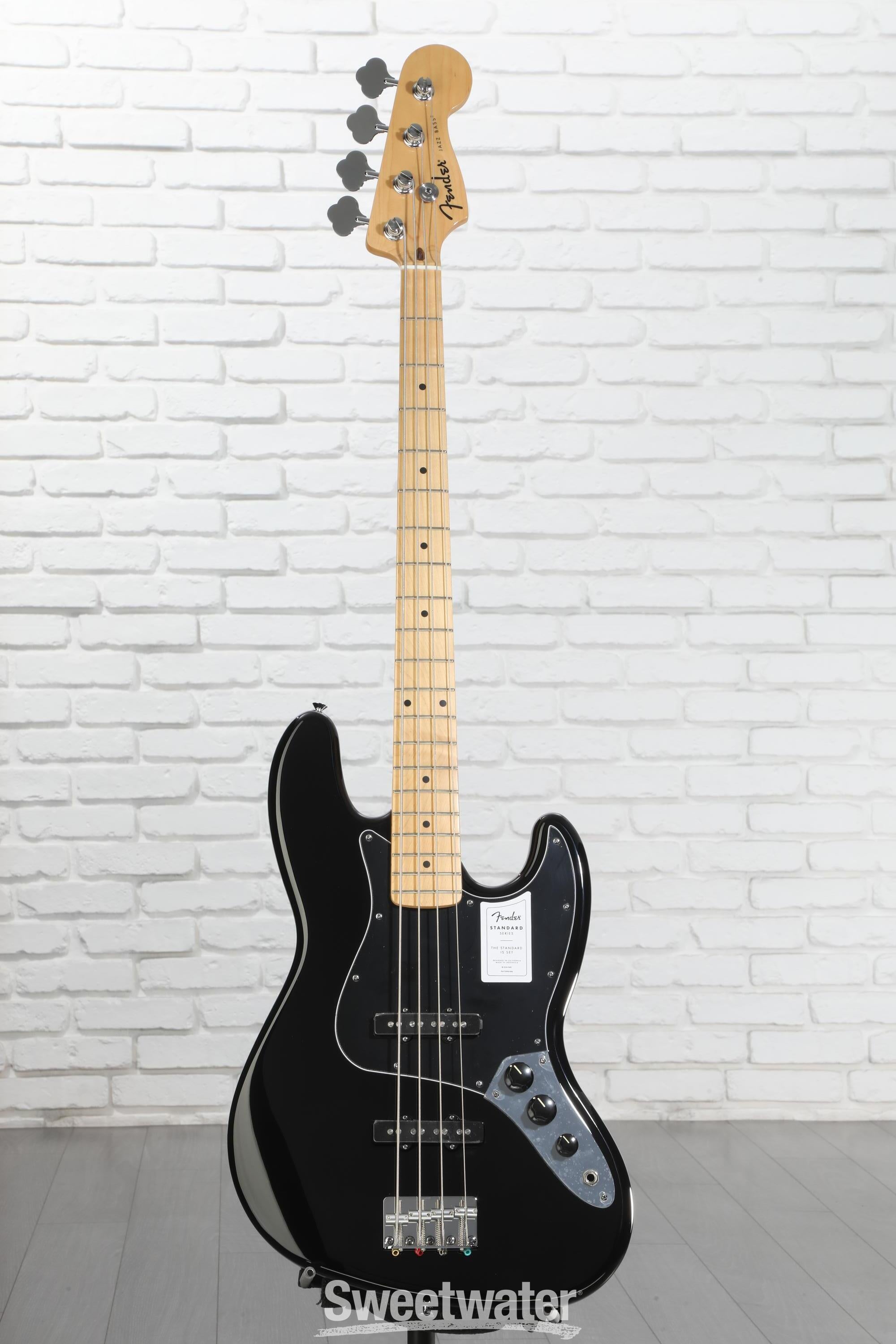 Fender Standard Jazz Bass - Black, Maple Fingerboard | Sweetwater