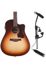Photo of Seagull Guitars Entourage CW Acoustic-Electric Guitar with Presys II and Gooseneck Microphone - Autumn Burst