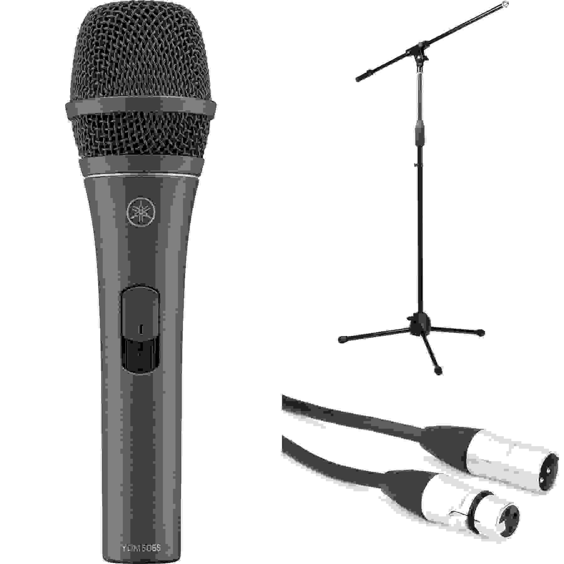 Yamaha YDM505S Dynamic Cardioid Microphone with Stand - Black