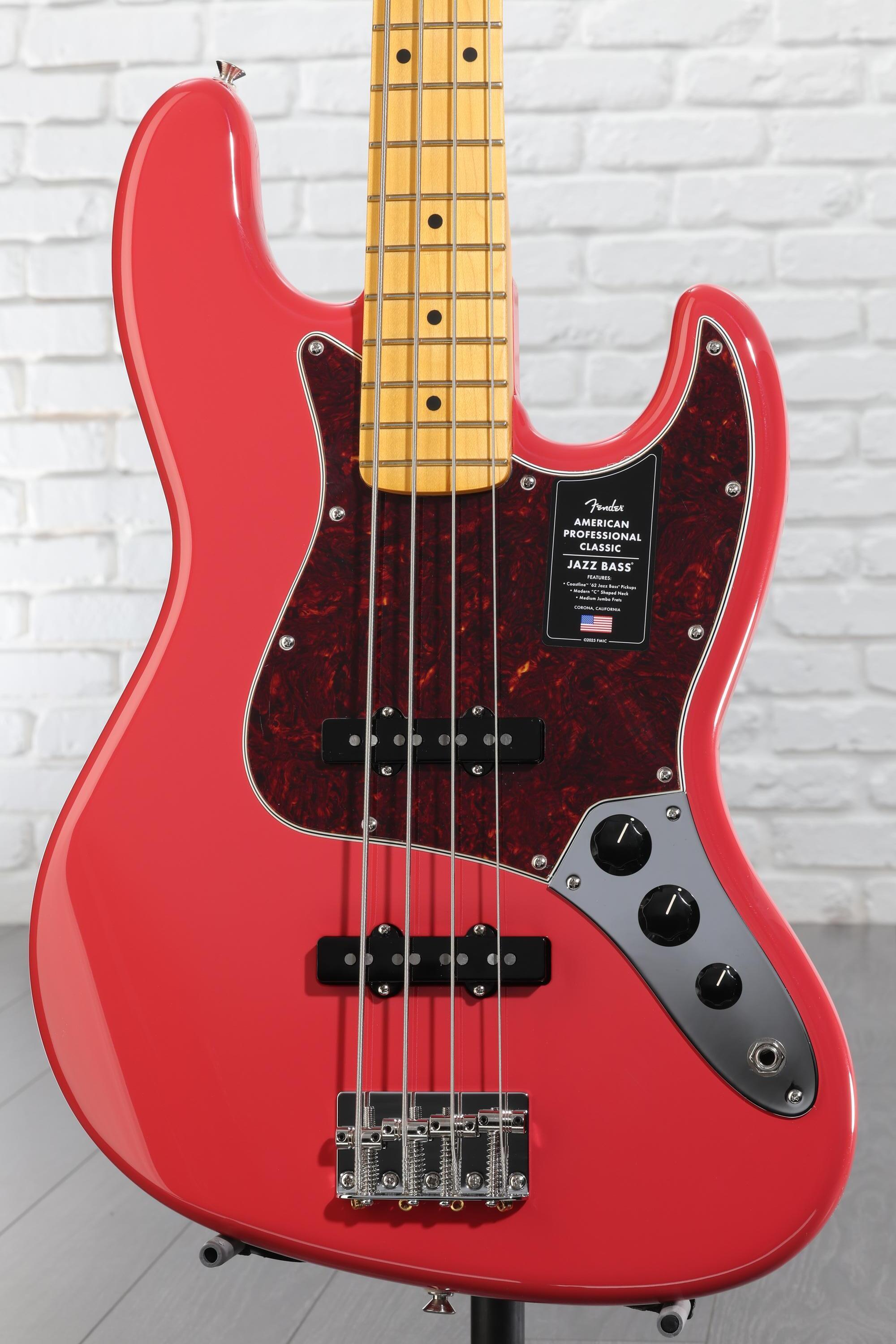 Fender American Professional Classic Jazz Bass - Faded Dakota Red