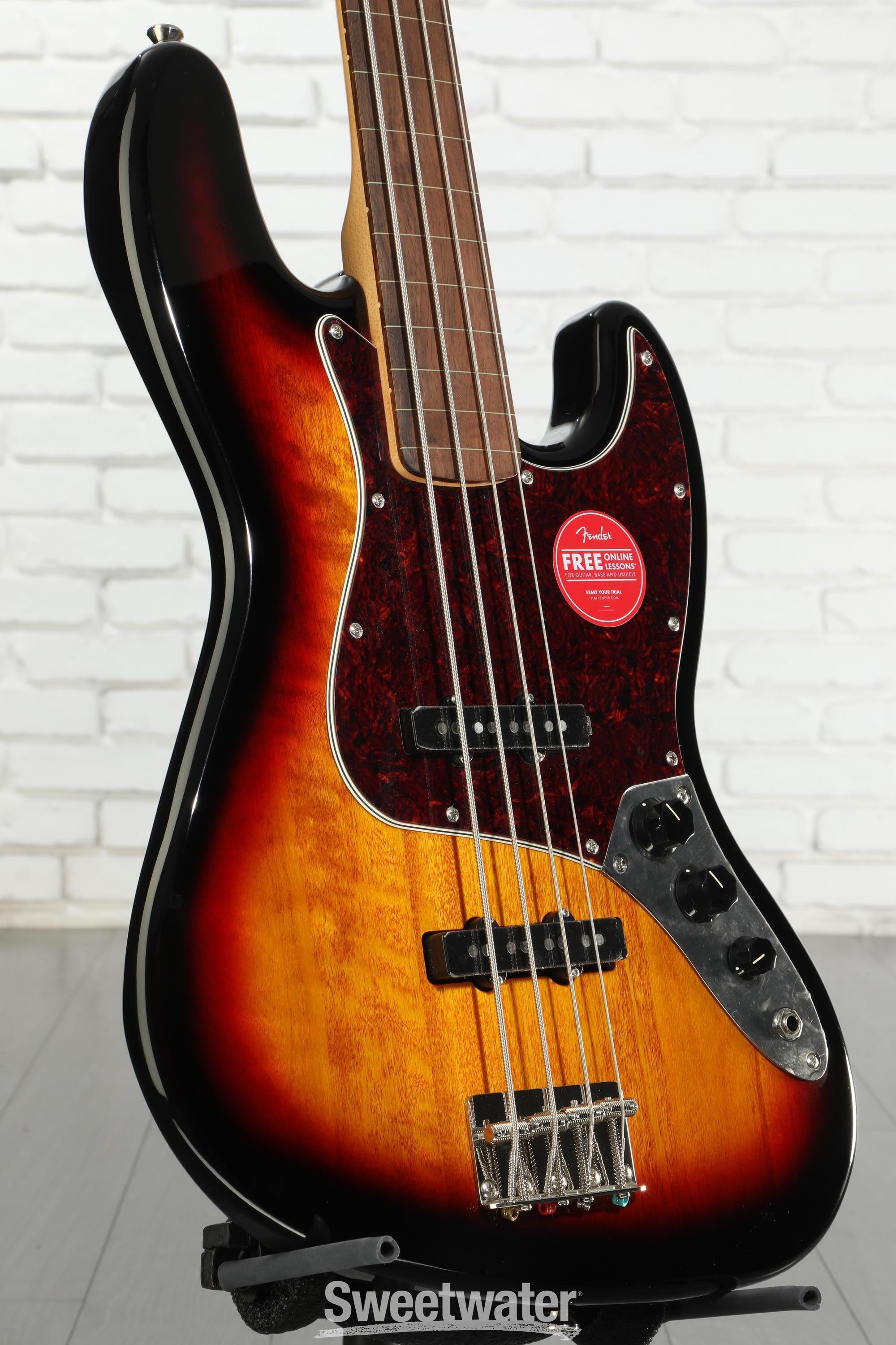 Squier Classic Vibe '60s Fretless Jazz Bass - 3-Tone Sunburst